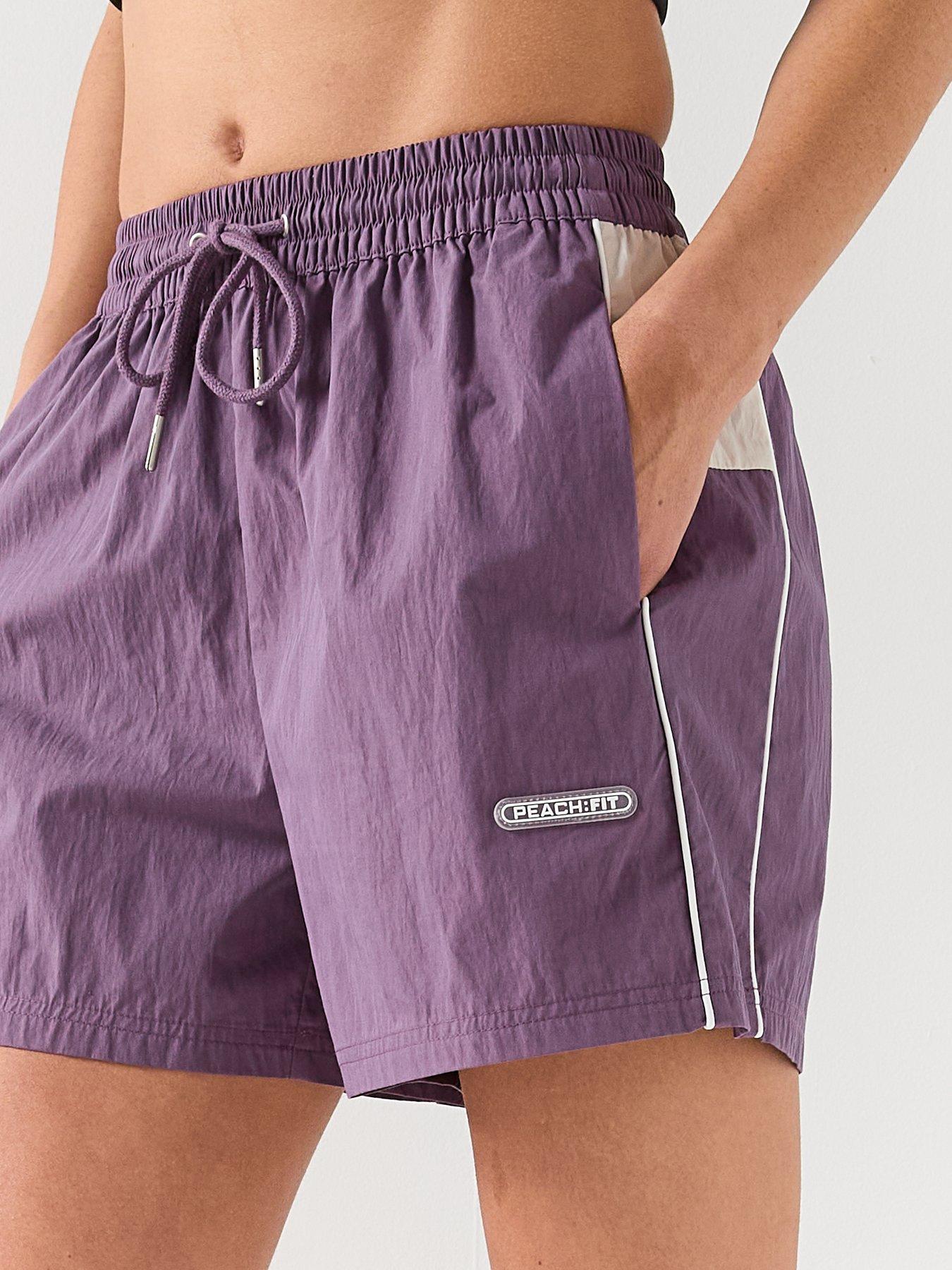 peach-fit-womens-poly-nylon-short-greyoutfit