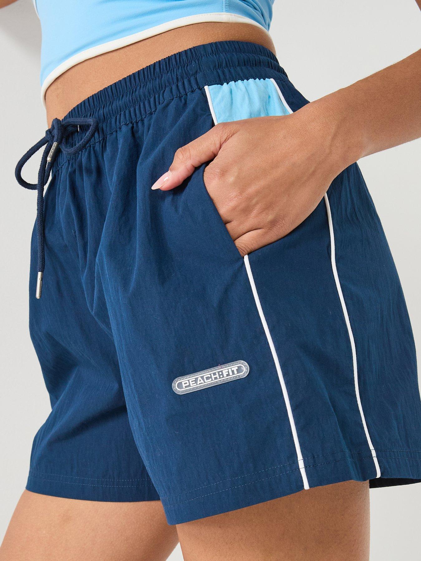 peach-fit-womens-poly-nylon-short-navyoutfit