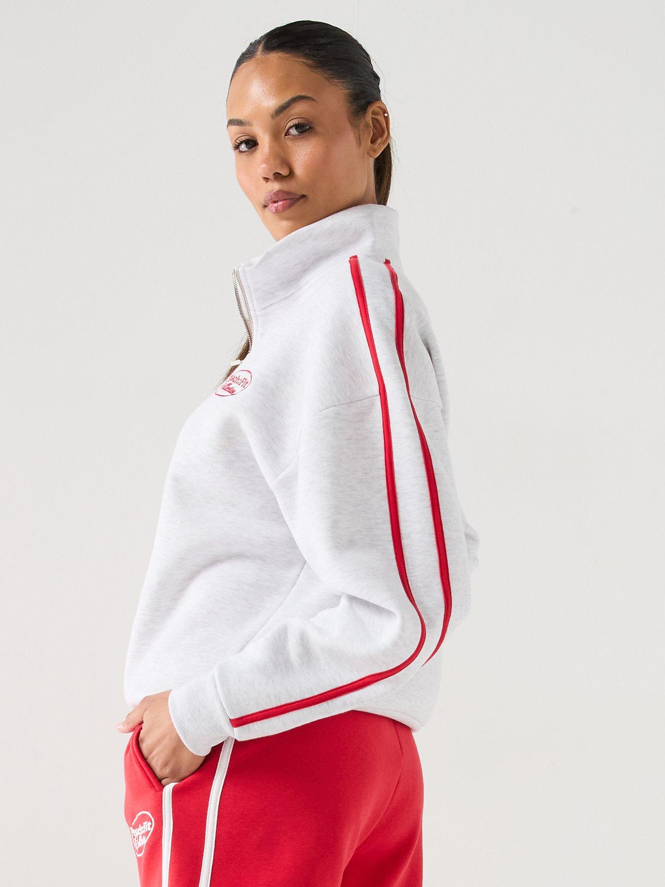 peach-fit-womens-cotton-poly-quarter-zip-sweatshirt-greydetail