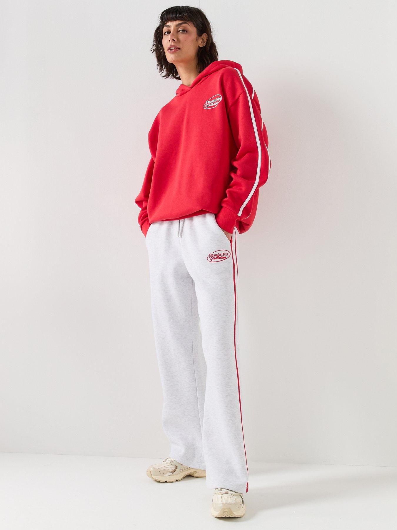 Image 5 of 6 of Peach Fit Womens Cotton Poly Straight Leg Jogger - Grey