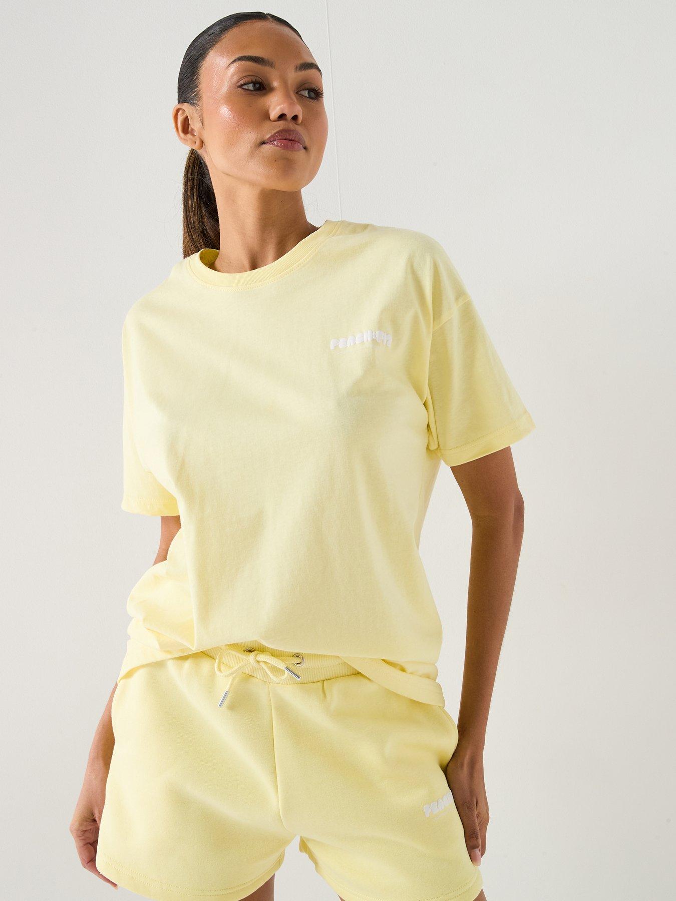 Peach Fit Womens Short Sleeve T-Shirt - Yellow