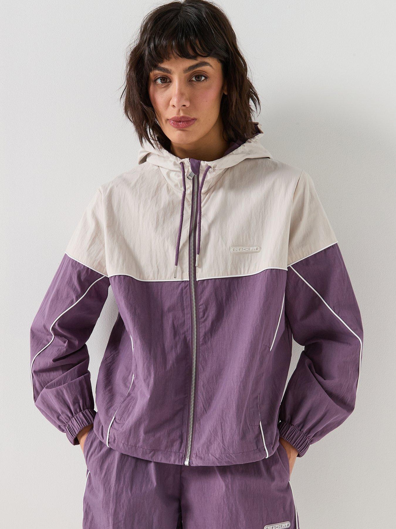 Peach Fit Womens Poly Nylon Tracktop - Purple