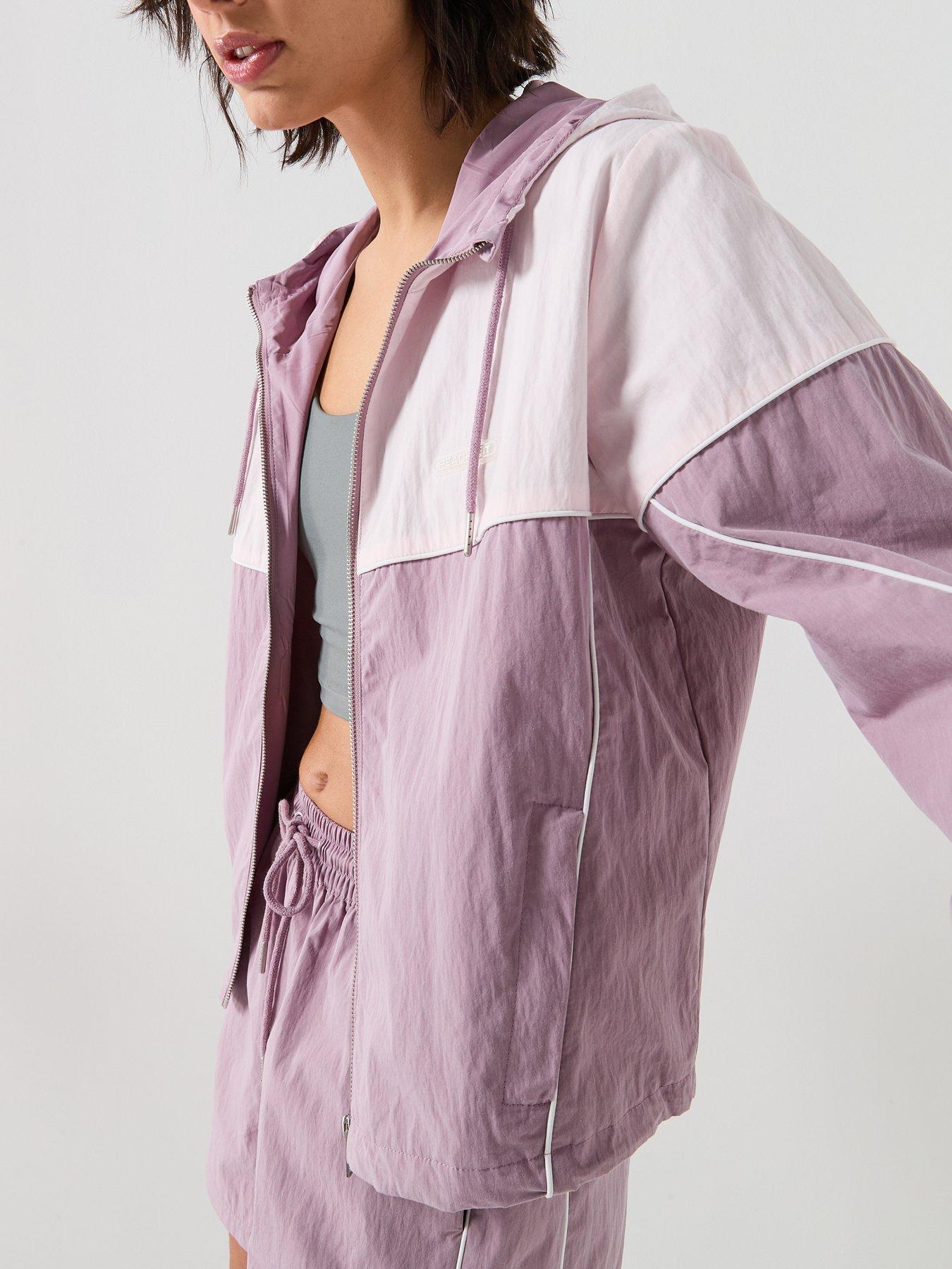 Image 6 of 6 of Peach Fit Womens Poly Nylon Tracktop - Pink