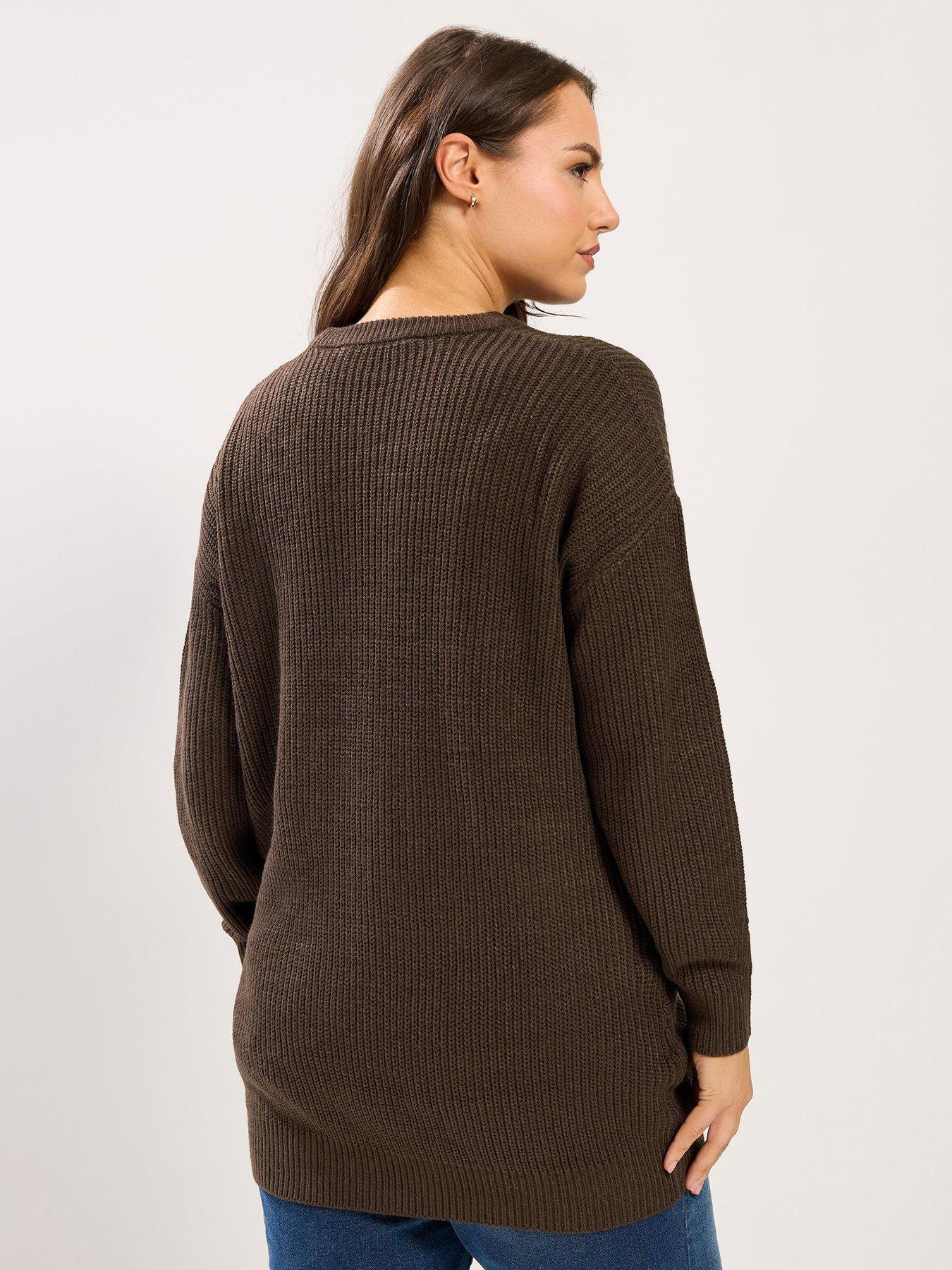 Image 2 of 5 of Yours Curve Essential Jumper - Brown