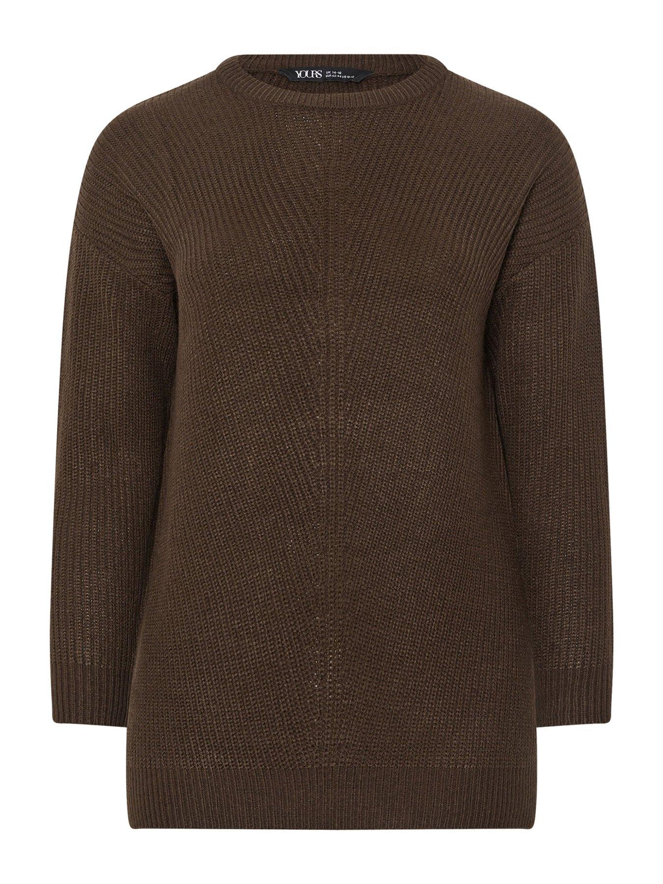 Image 5 of 5 of Yours Curve Essential Jumper - Brown