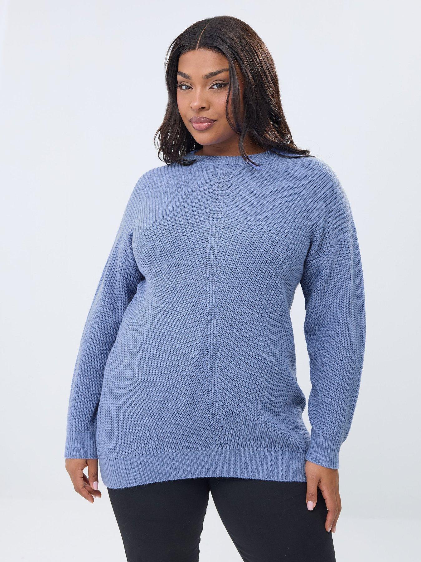 Yours Curve Essential Jumper - Blue