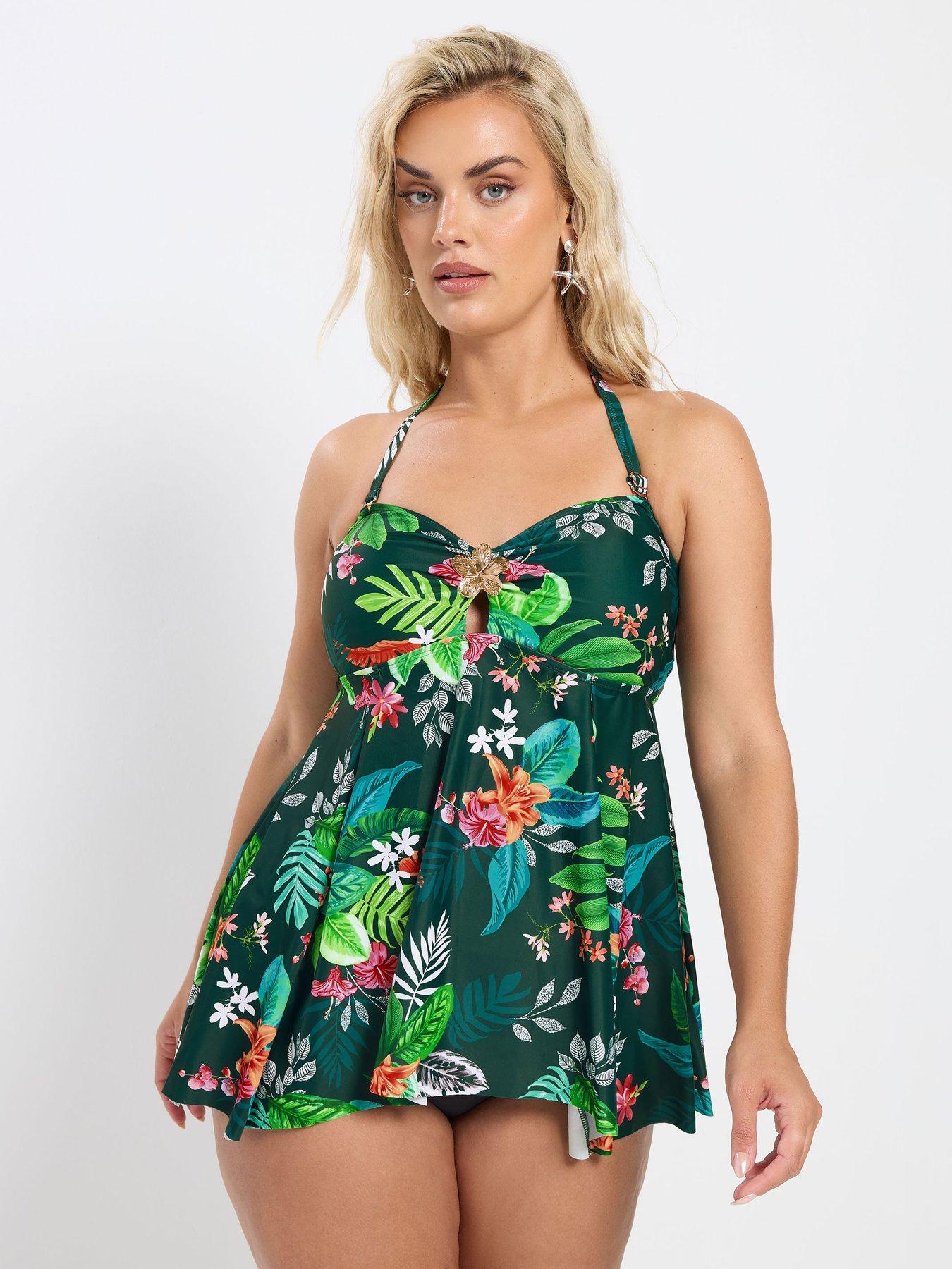 yours-curve-multi-tropical-hanky-hem-tankinioutfit