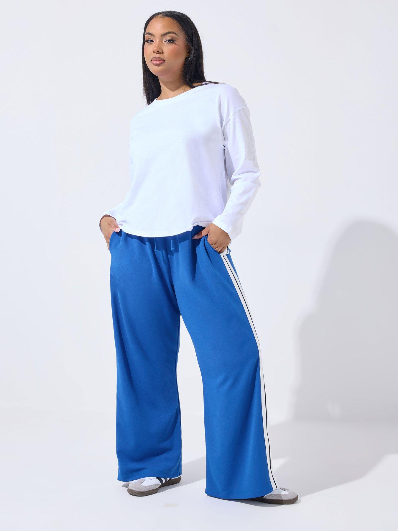 Image 3 of 5 of Yours Curve Striped Sporty Trouser