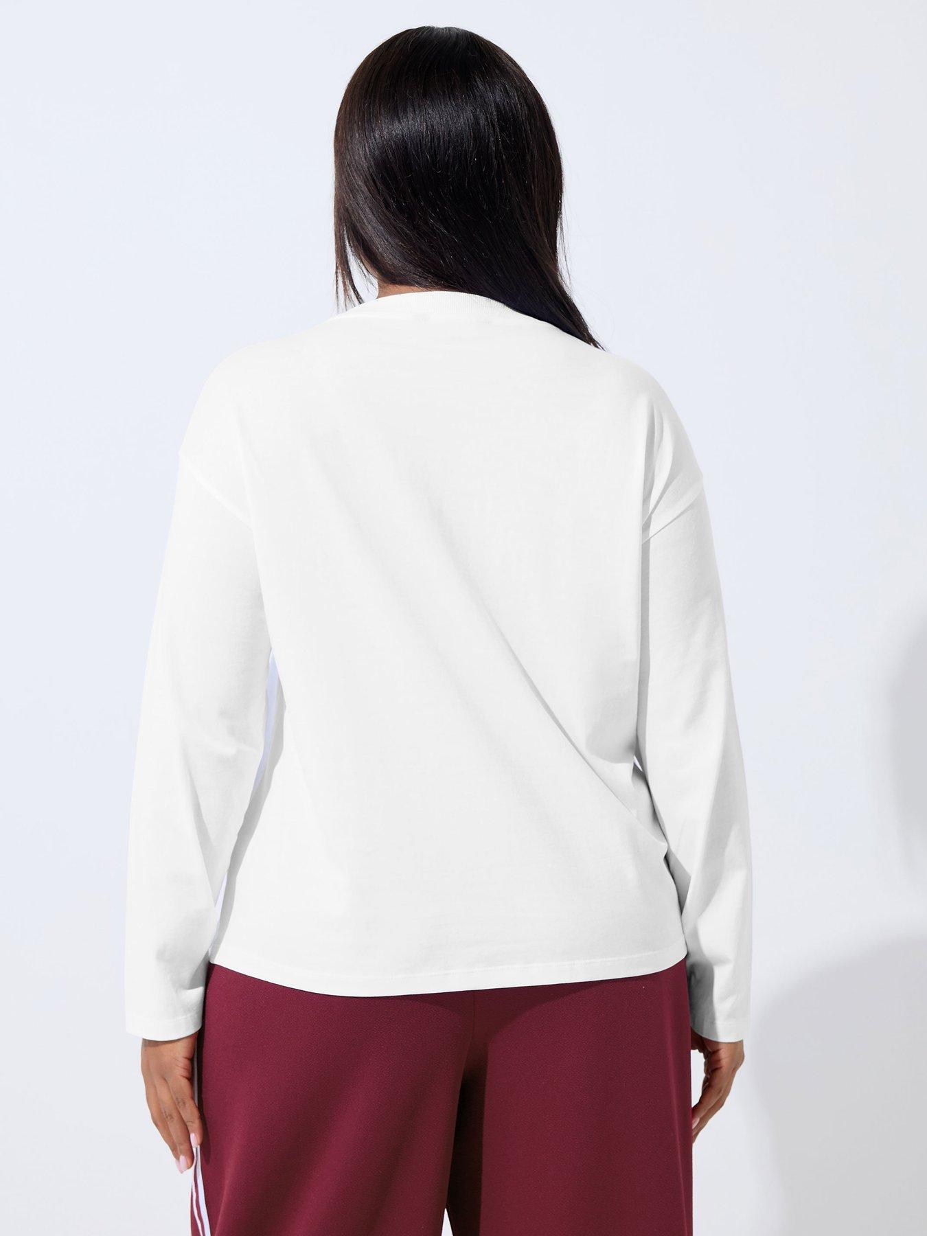 yours-curve-long-sleeve-plain-t-shirt-whitestillFront