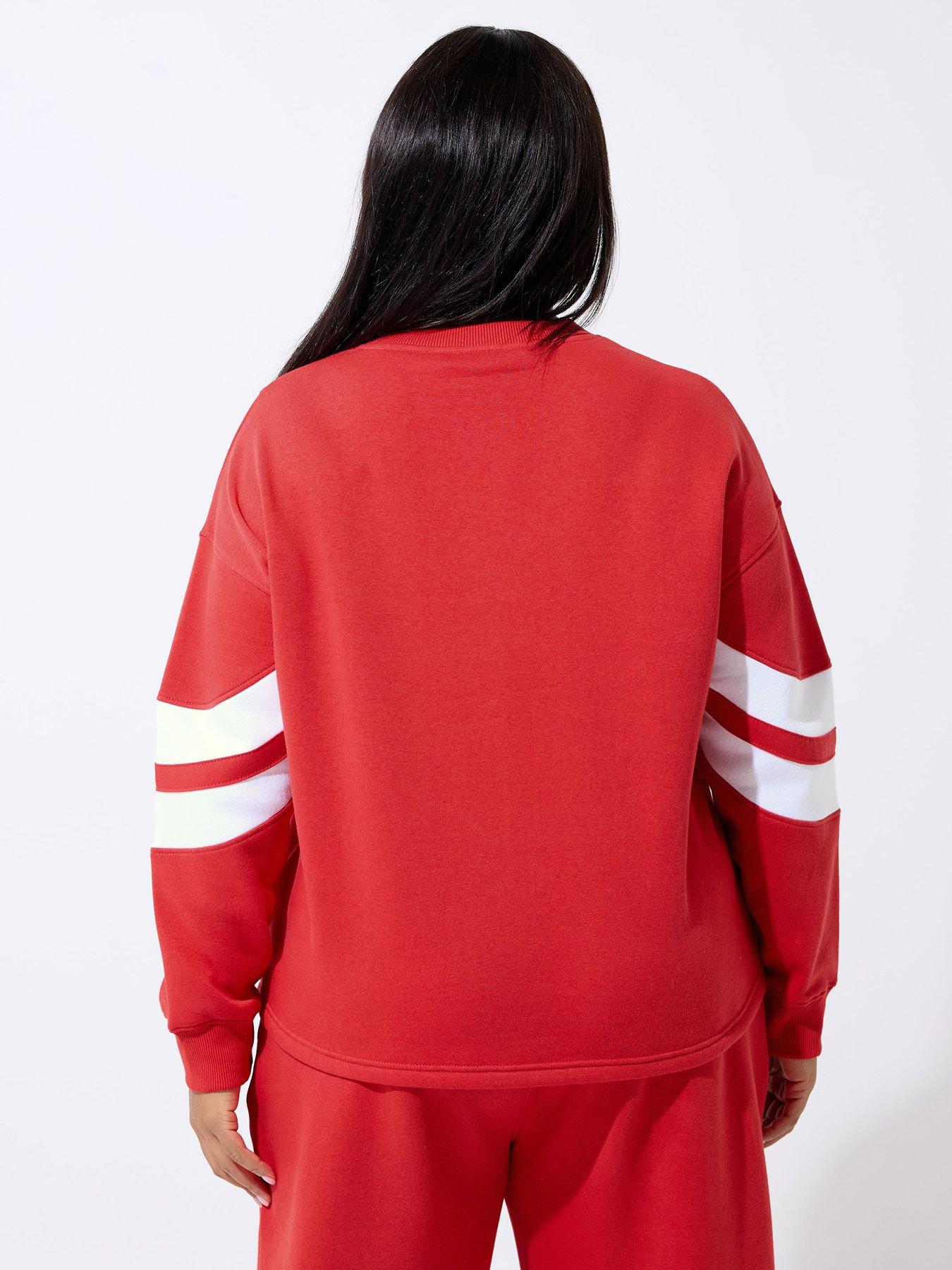 Image 2 of 4 of Yours Curve Ny Stripe Sweatshirt