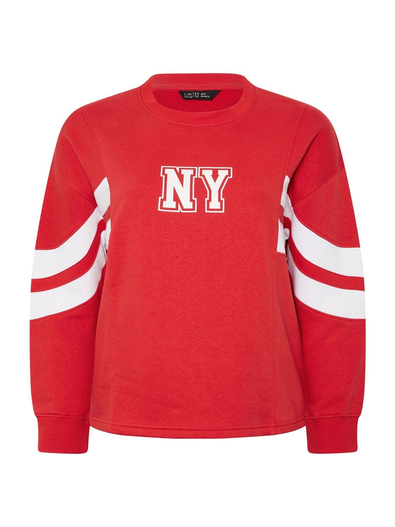 Image 4 of 4 of Yours Curve Ny Stripe Sweatshirt
