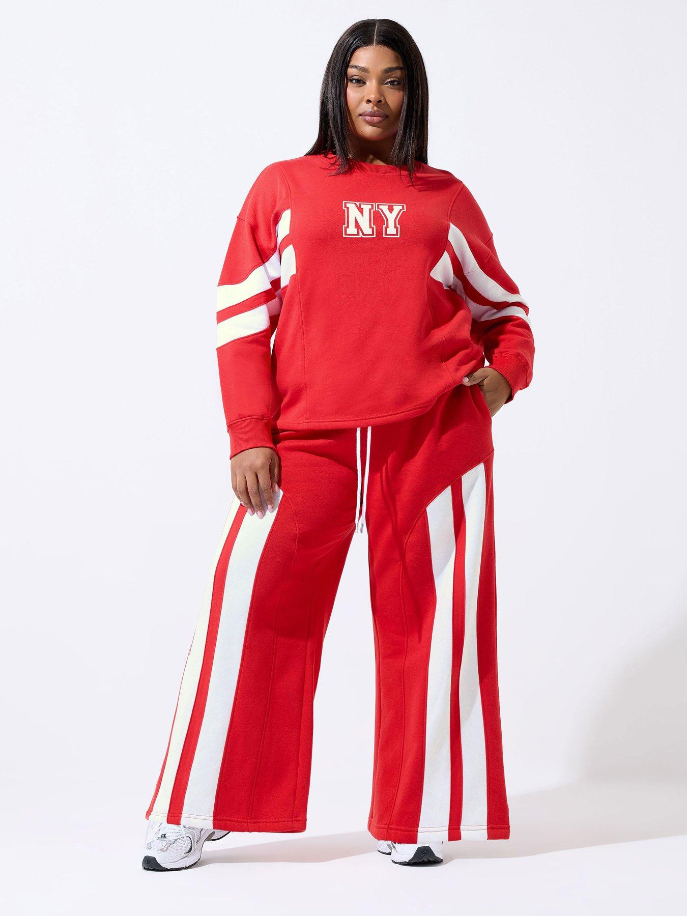 Image 1 of 5 of Yours Curve Stripe Joggers