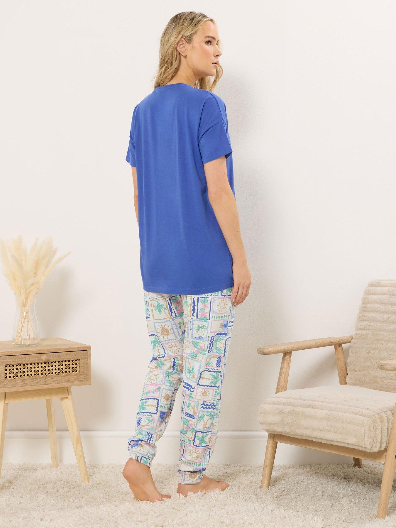 Image 2 of 5 of Long Tall Sally Tall Postcards Short Sleeve Cuffed Leg Pyjama Set
