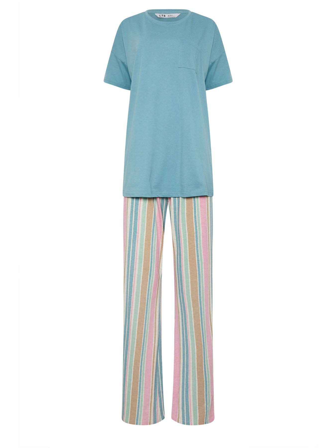 Image 5 of 5 of Long Tall Sally Tall Spring Stripes Short Sleeve Wide Leg Pyjama Set