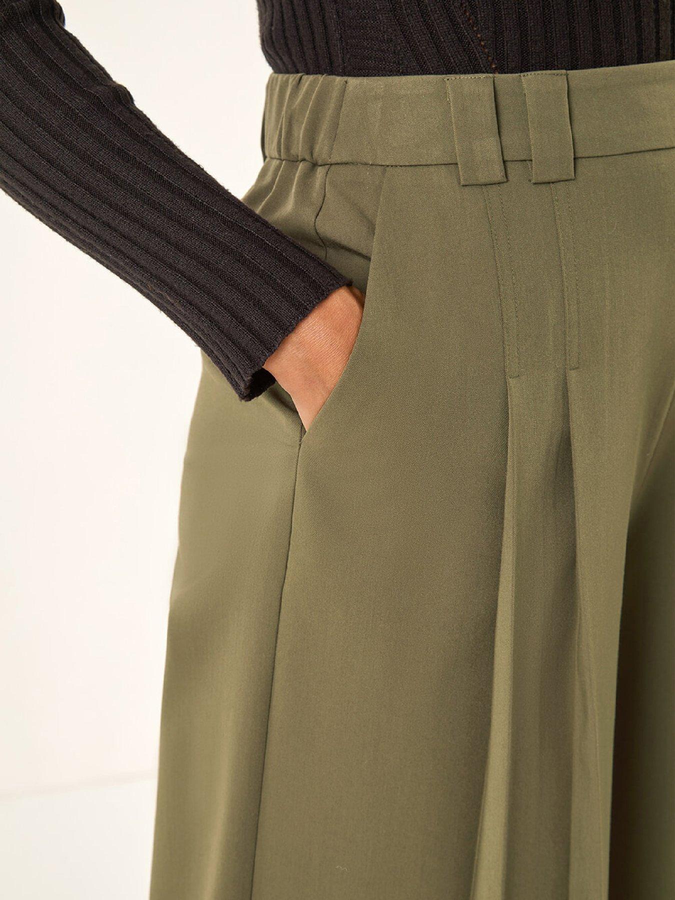 roman-pleat-front-stretch-culottes-olivedetail