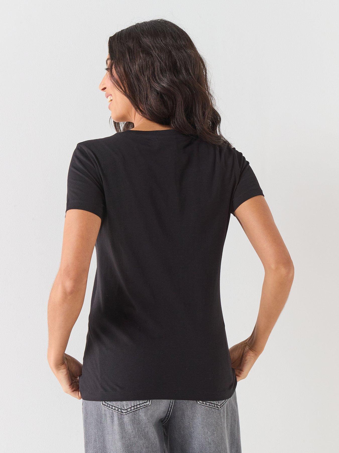 Image 2 of 5 of Armani Exchange Logo T-Shirt - Black
