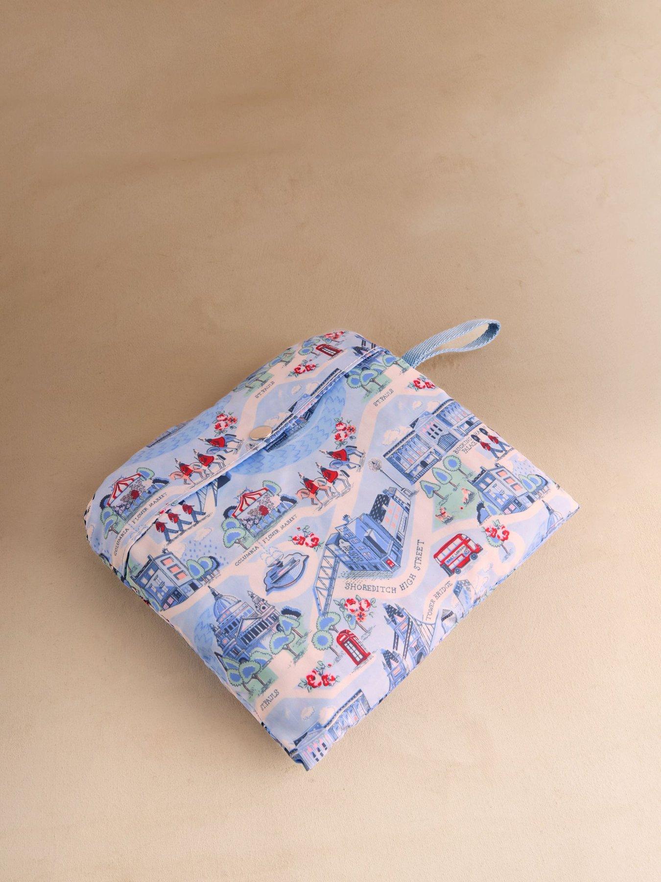 Image 4 of 4 of Cath Kidston Foldaway Backpack London Town Print - Blue