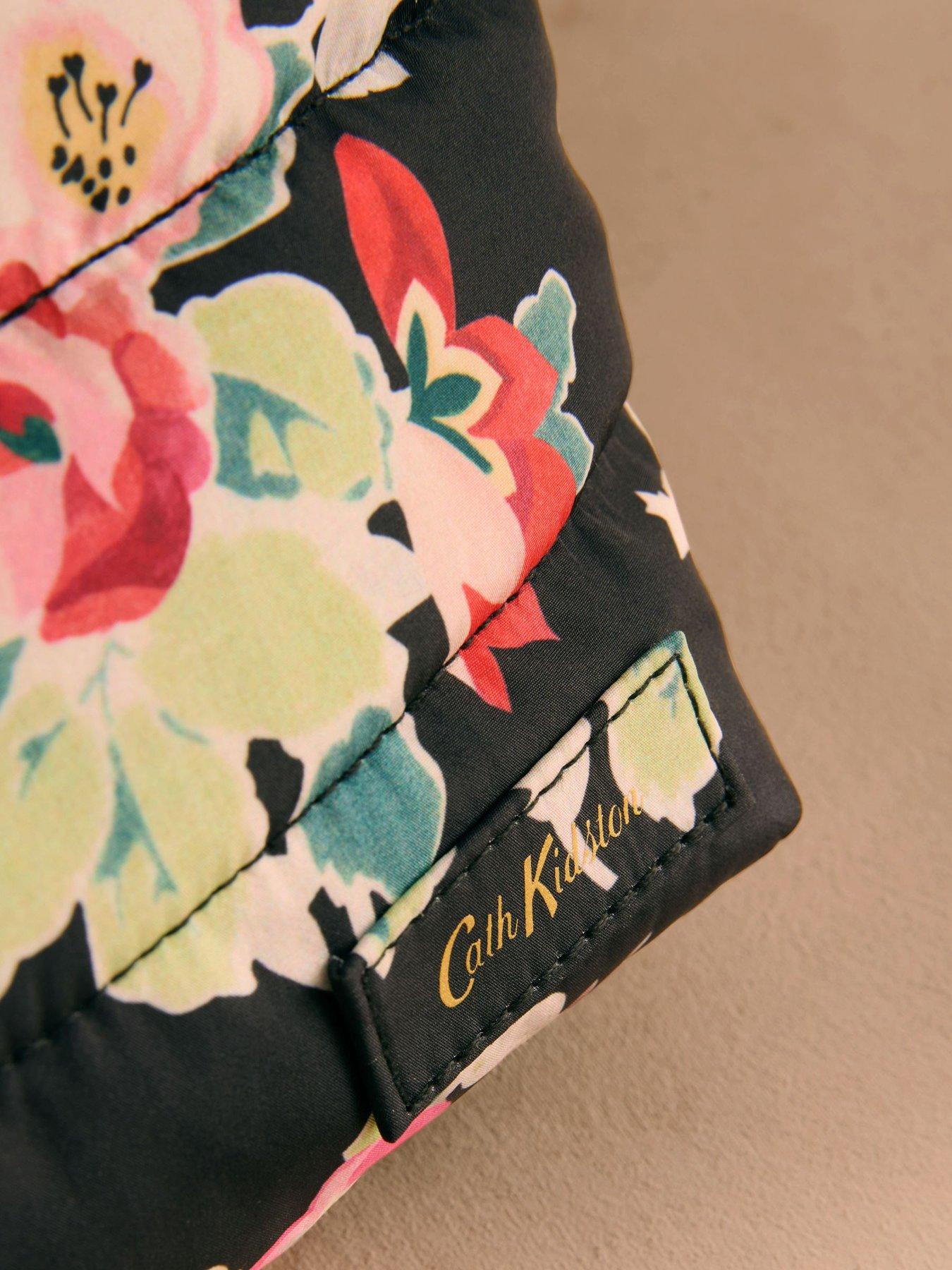 Image 2 of 3 of Cath Kidston Bunches Print Padded Pouch - Black