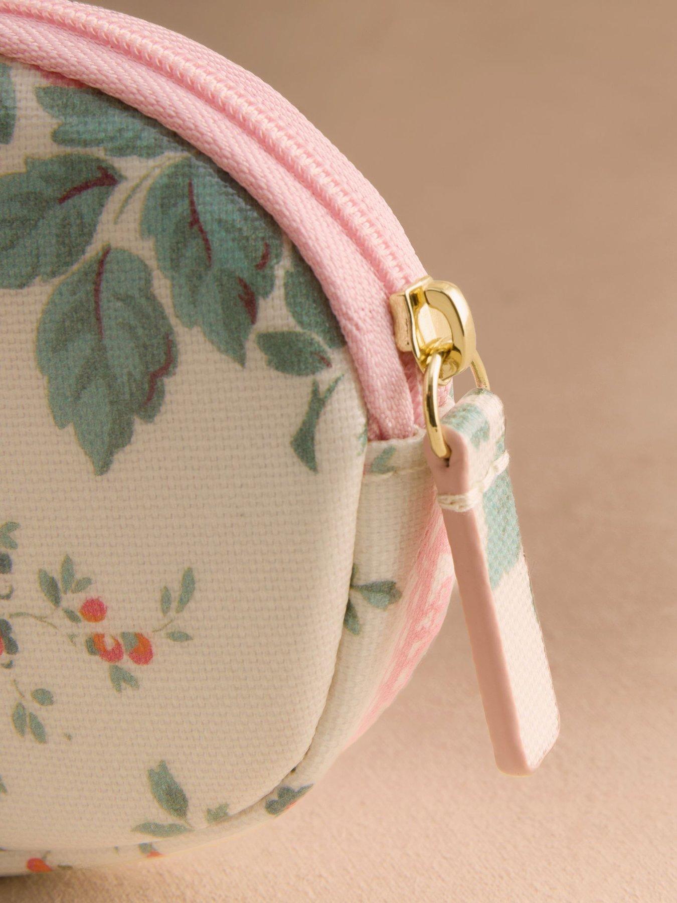 Image 3 of 3 of Cath Kidston Oval Coin Purse Hackney Rose Print - Cream