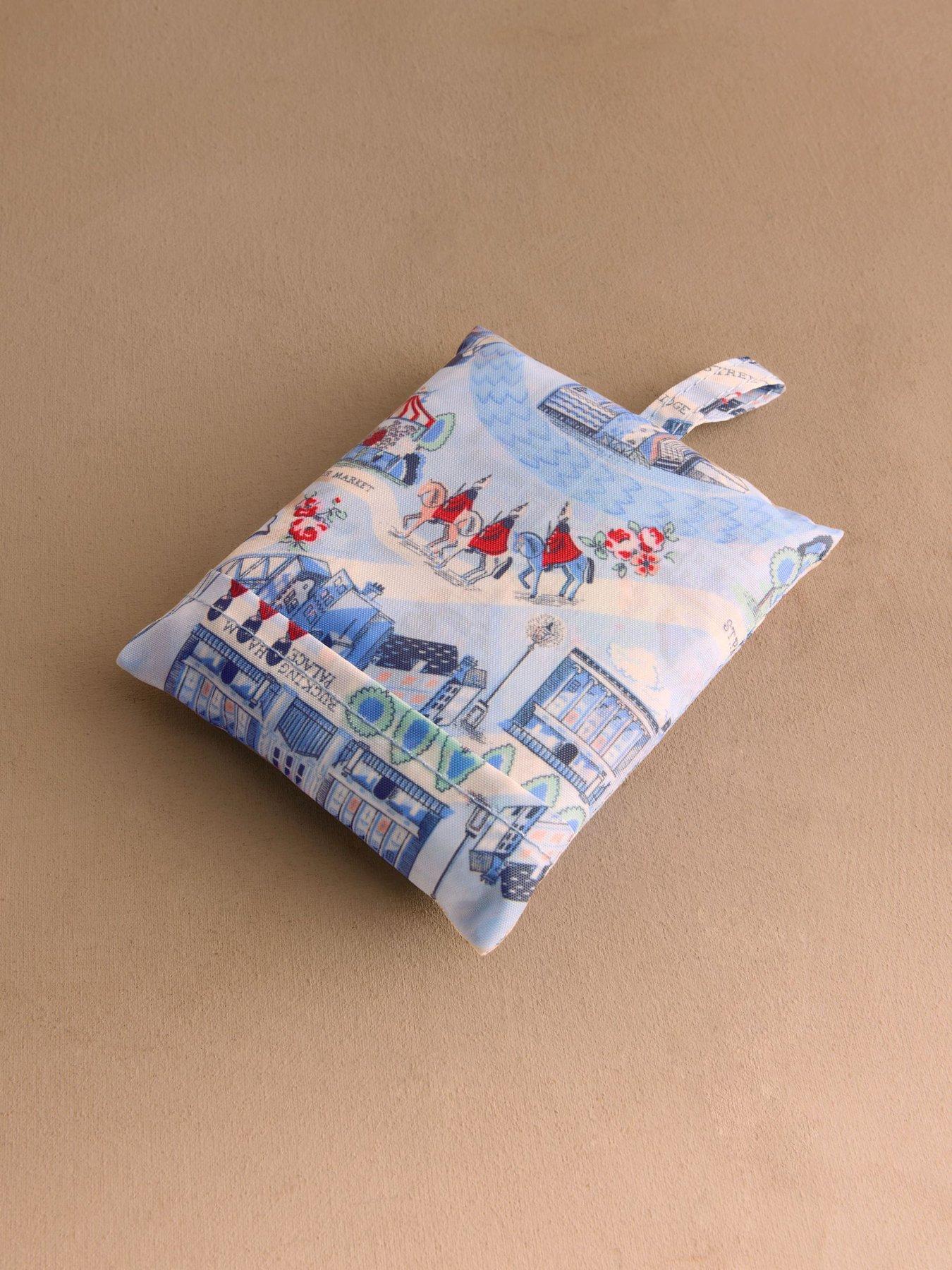 Image 3 of 3 of Cath Kidston Foldaway Shopper London Town Print - Blue