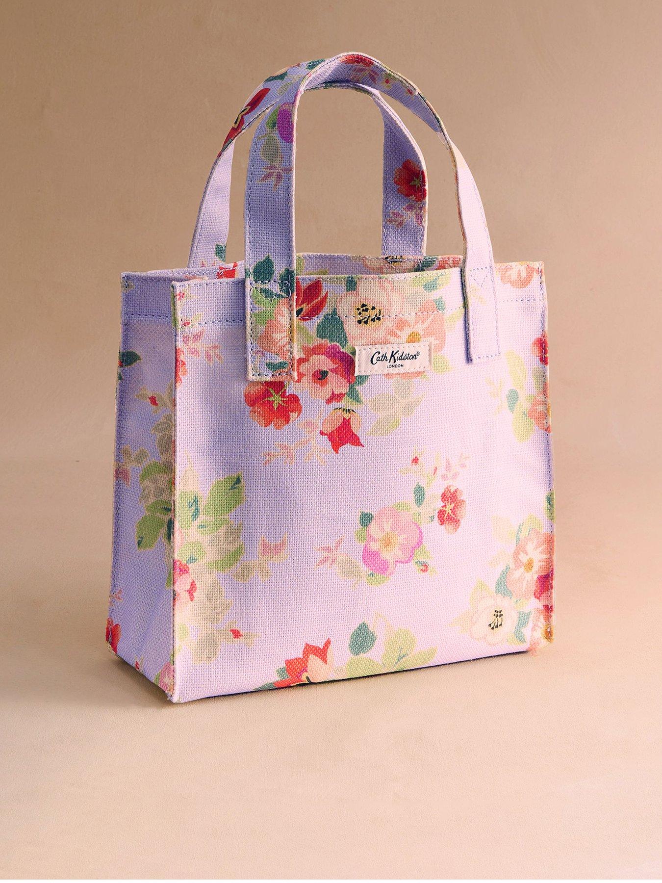 Image 1 of 3 of Cath Kidston Small Bookbag Archive Bunches Print - Lilac