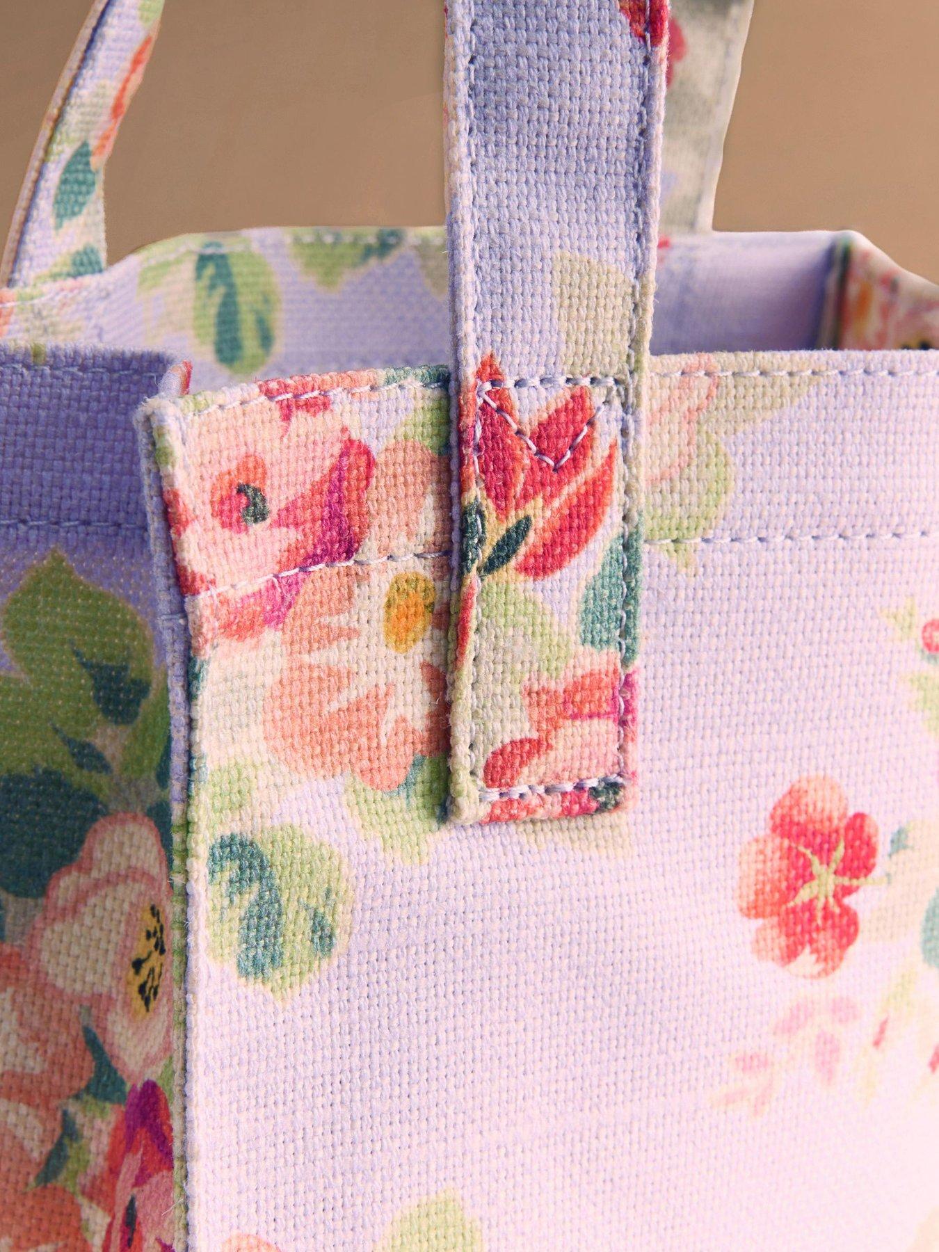 Image 3 of 3 of Cath Kidston Small Bookbag Archive Bunches Print - Lilac