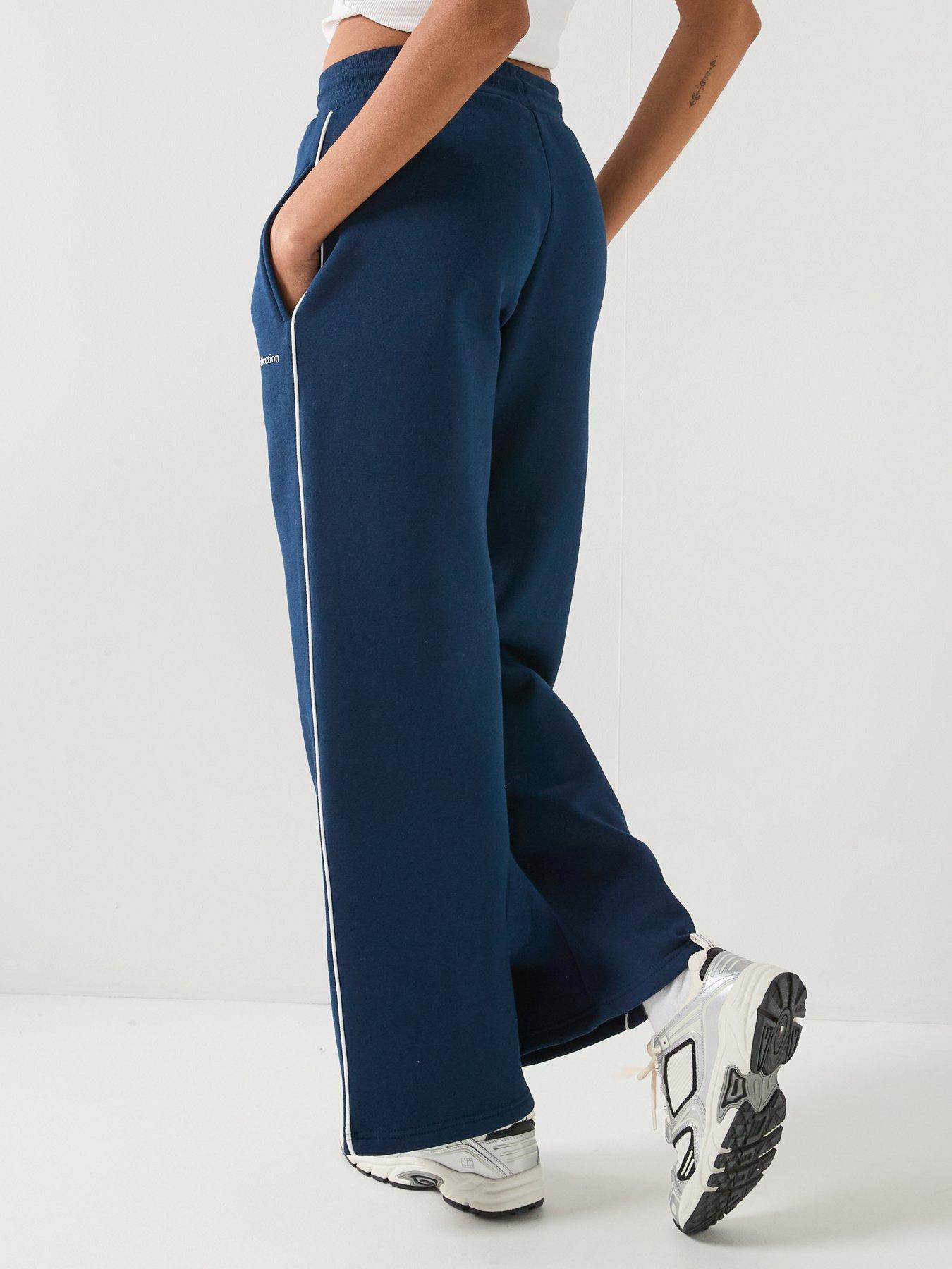 Image 2 of 5 of Peach Fit Womens Cotton Poly Joggers - Navy