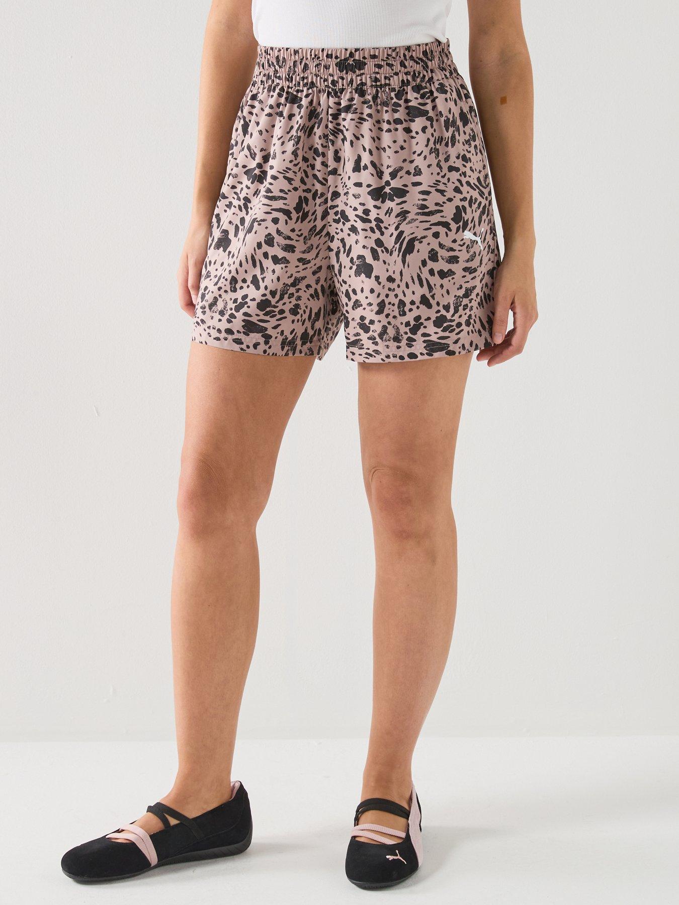 puma-womens-essential-graphic-animal-high-rise-woven-shorts-beige