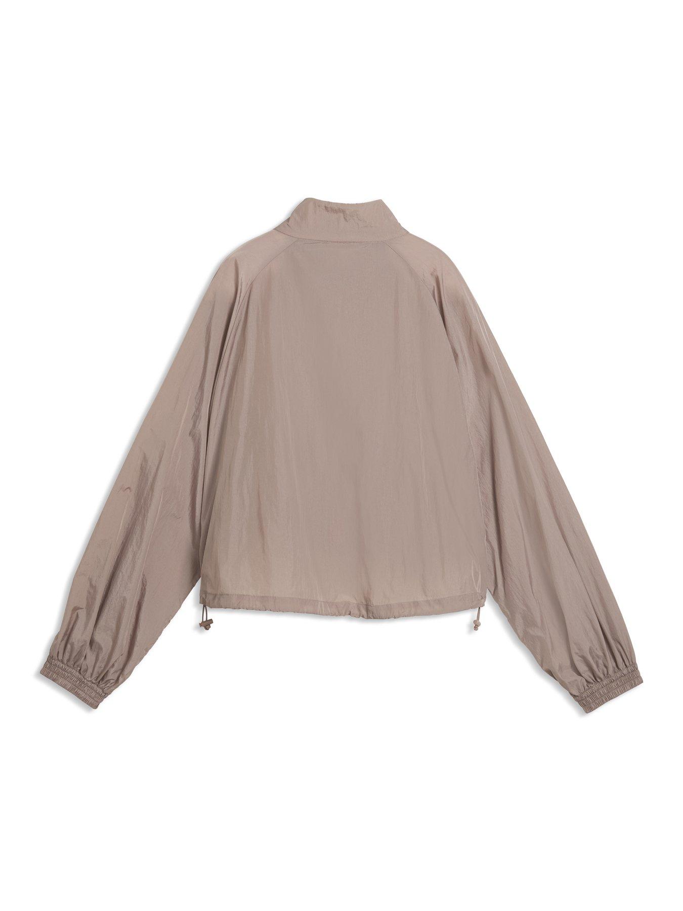 Image 4 of 4 of Puma Womens Her Relaxed Full-Zip Woven Jacket - Beige