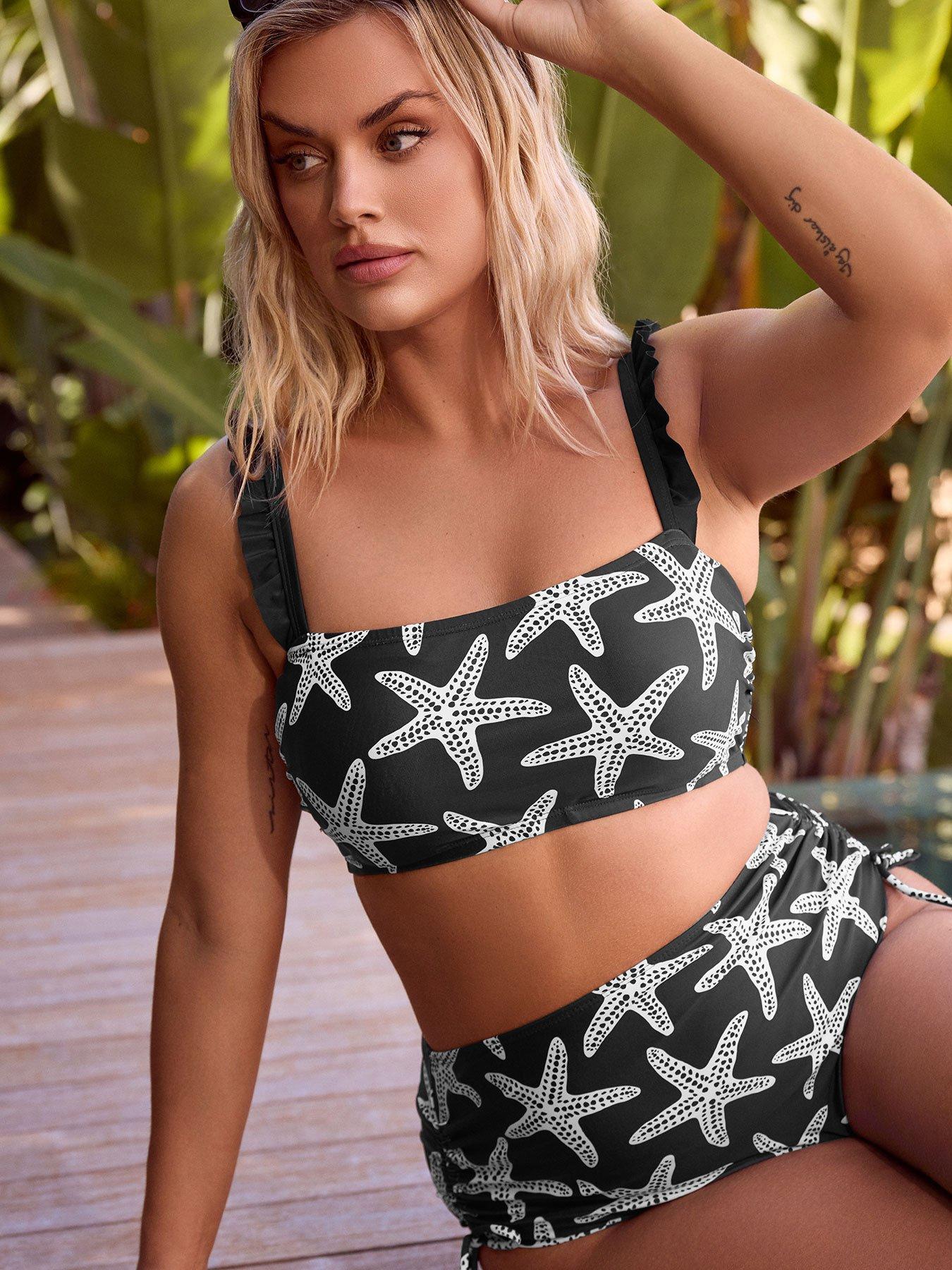 yours-curve-starfish-frill-bikini-top-black
