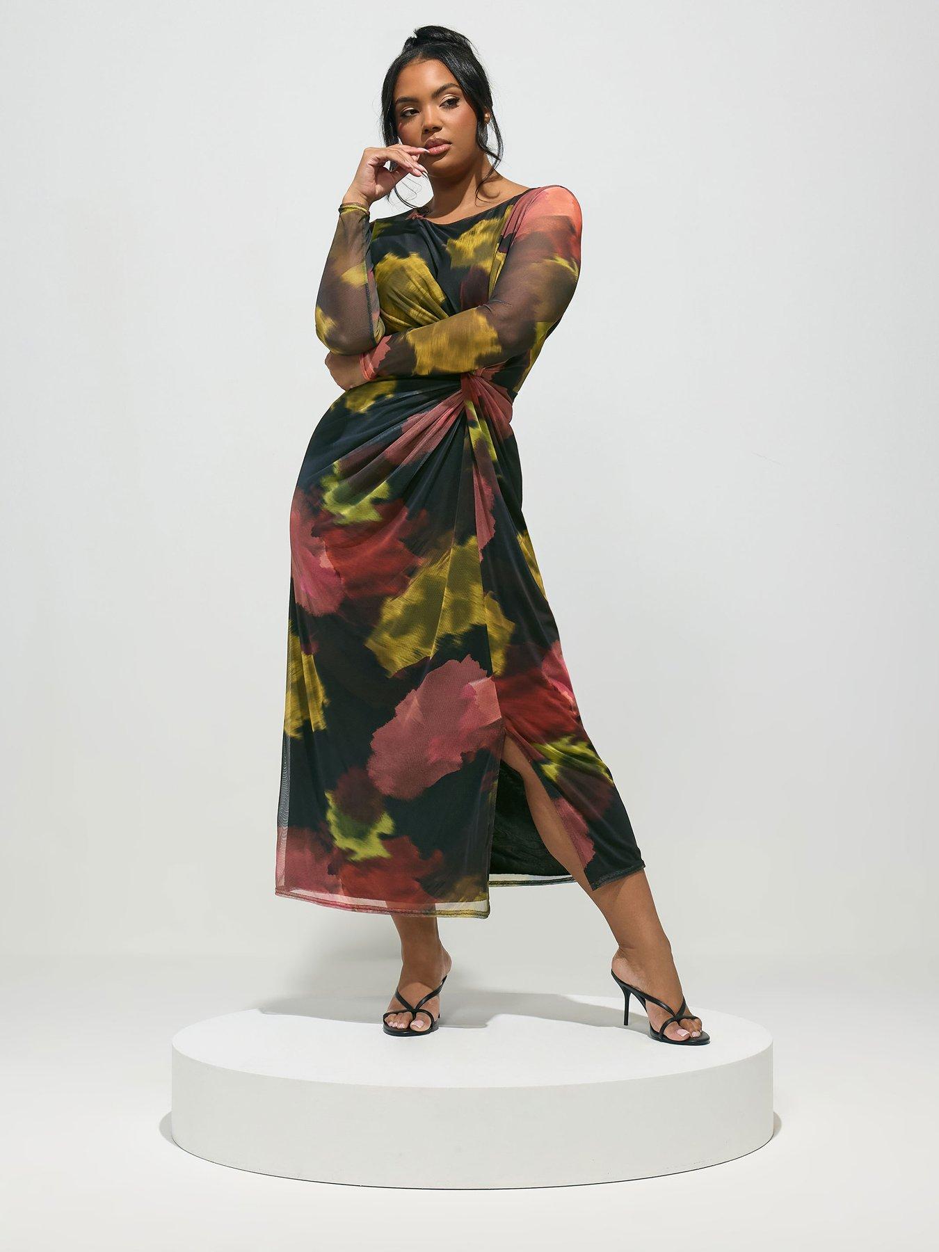 Image 3 of 5 of Yours Curve Side Knot Dress
