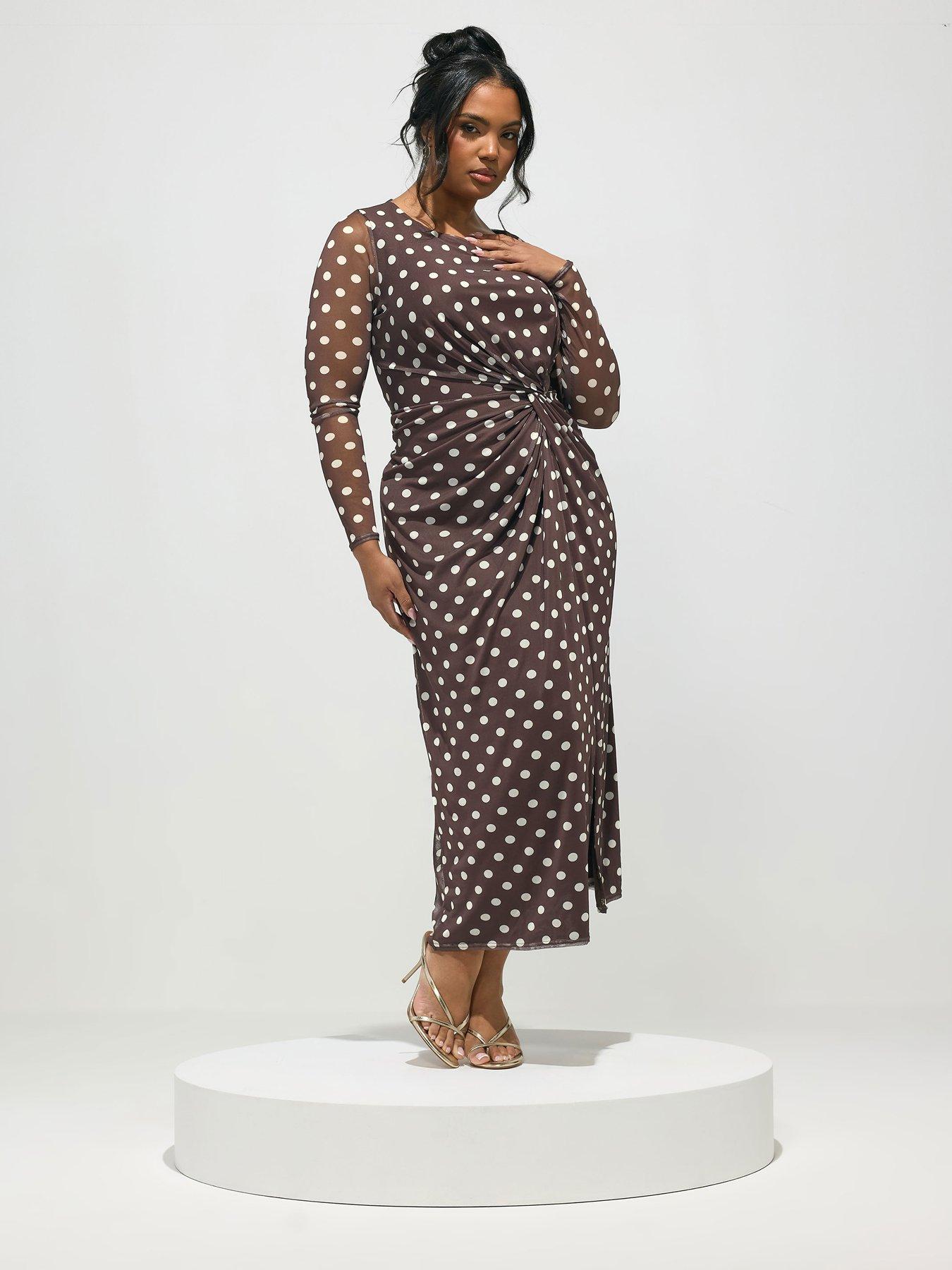 yours-curve-polkadot-side-knot-dressback