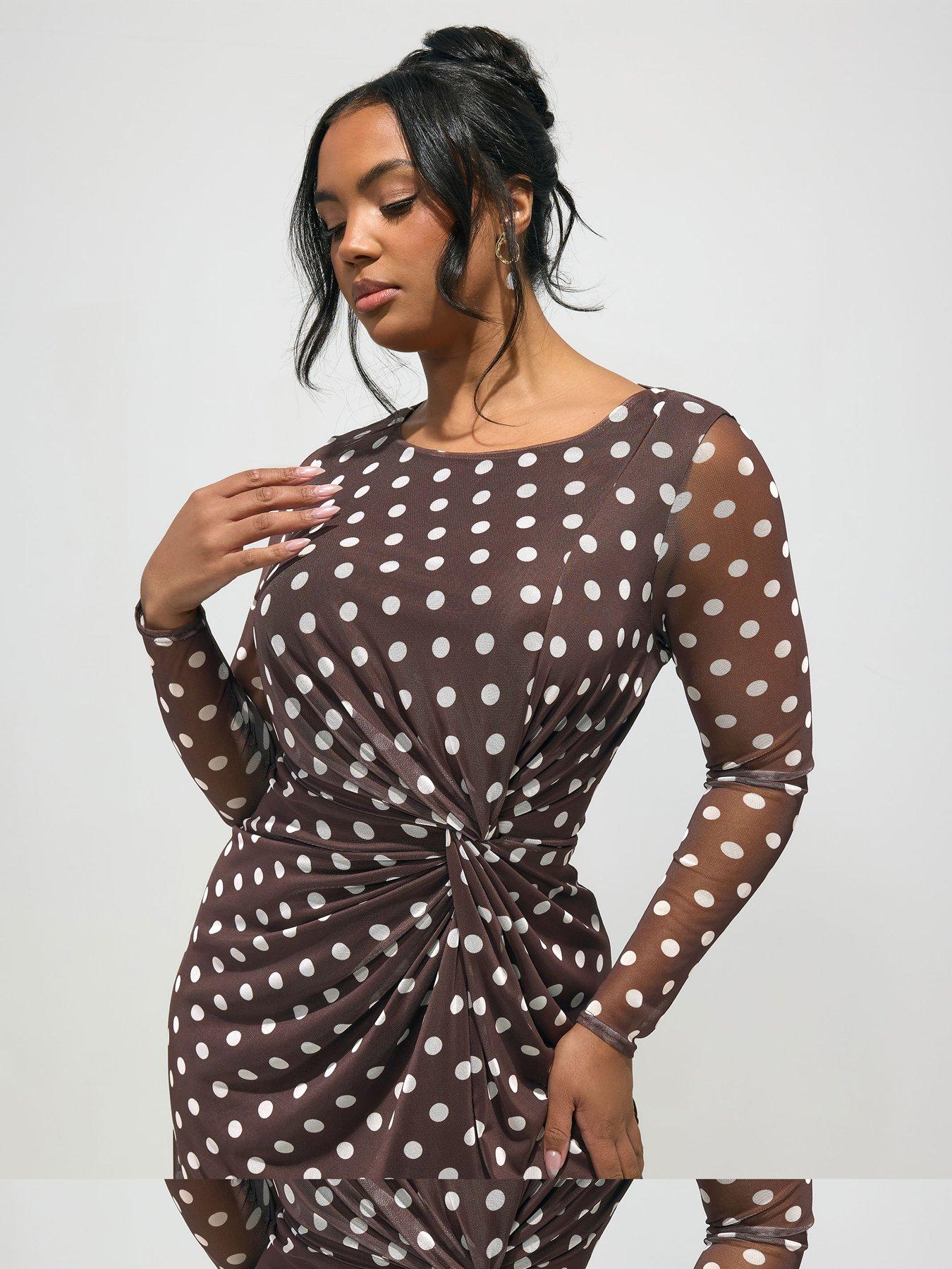 yours-curve-polkadot-side-knot-dressoutfit