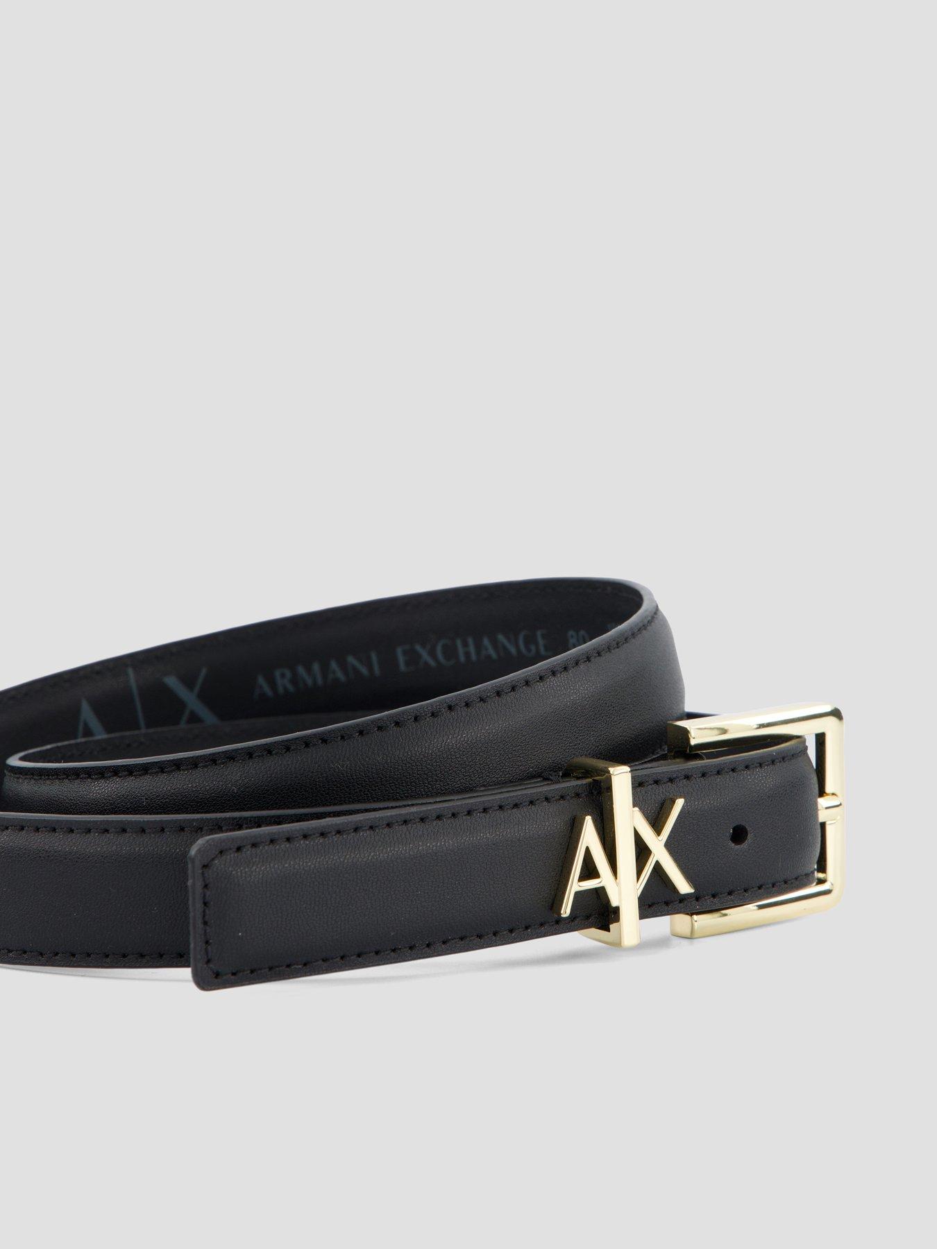 Image 2 of 4 of Armani Exchange Tongue Belt - Black