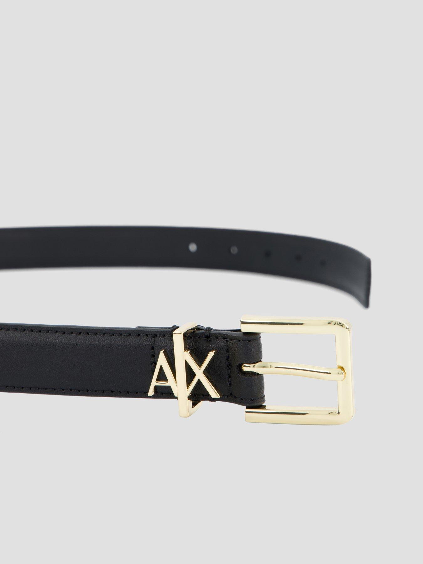 Image 3 of 4 of Armani Exchange Tongue Belt - Black