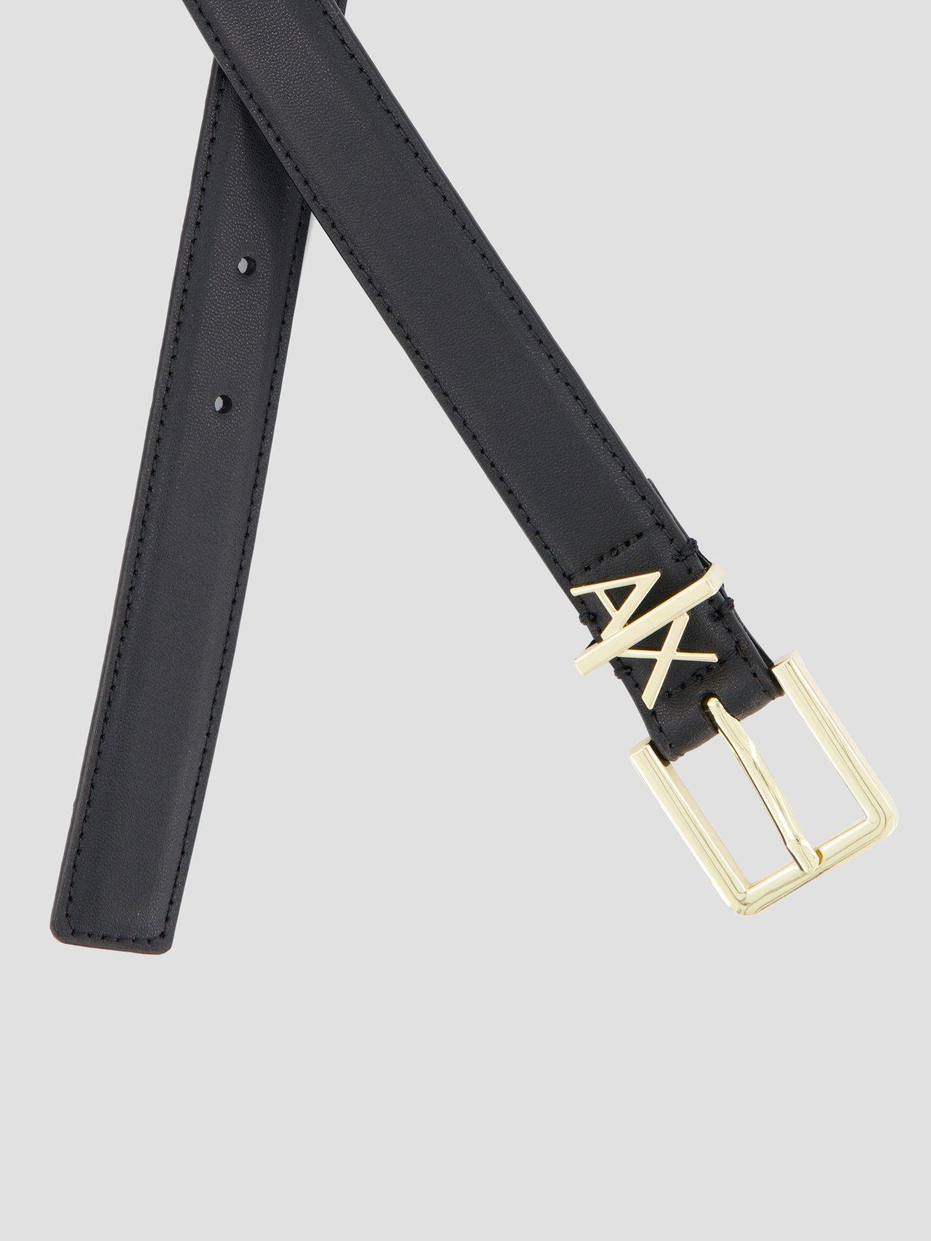Image 4 of 4 of Armani Exchange Tongue Belt - Black
