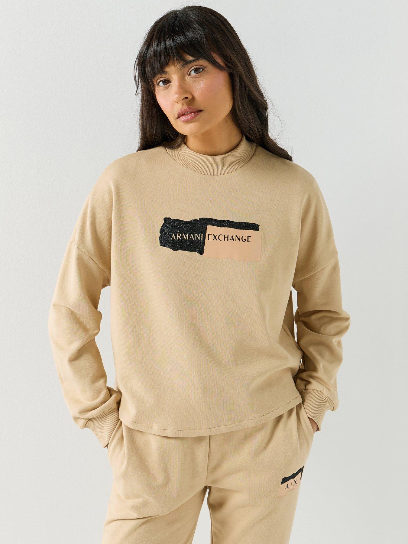 Armani Exchange Logo Sweatshirt - Beige