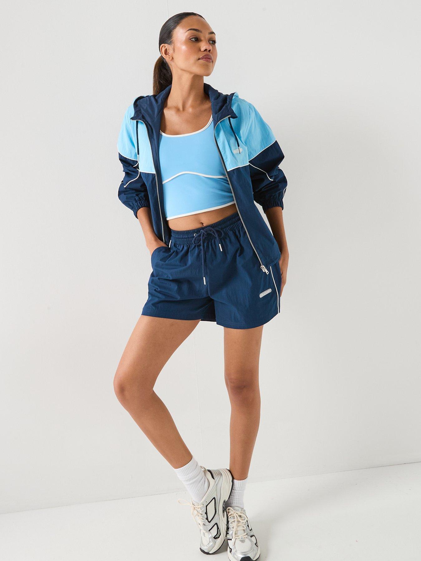 Image 3 of 6 of Peach Fit Womens Poly Nylon Tracktop - Navy