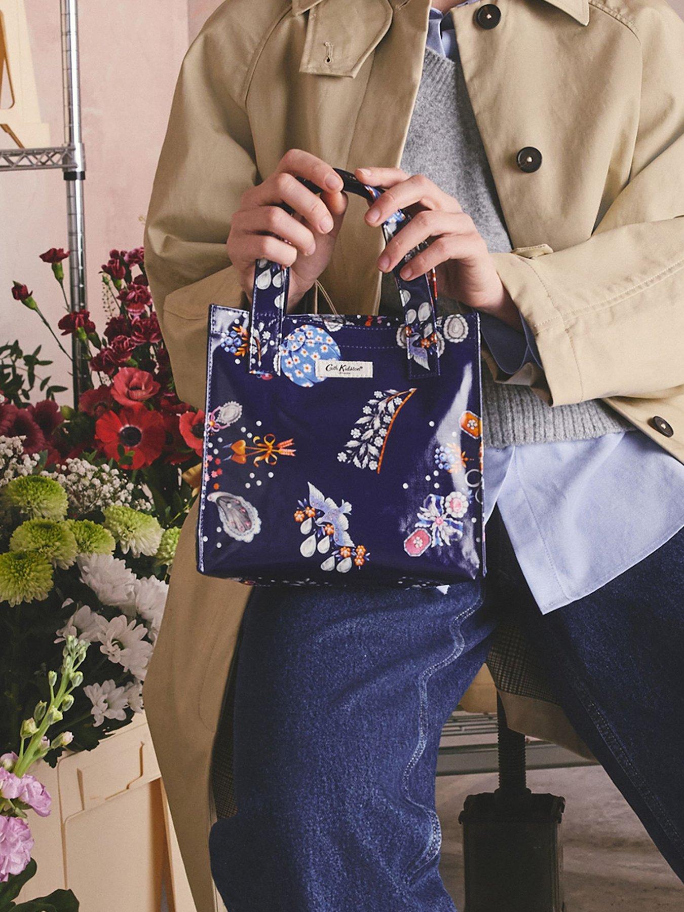 Image 1 of 6 of Cath Kidston Small Bookbag Little Treasures Print - Navy