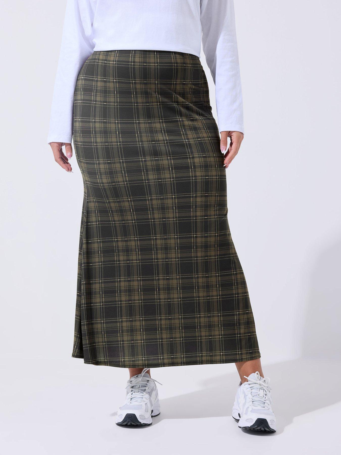 yours-curve-check-midi-skirtfront