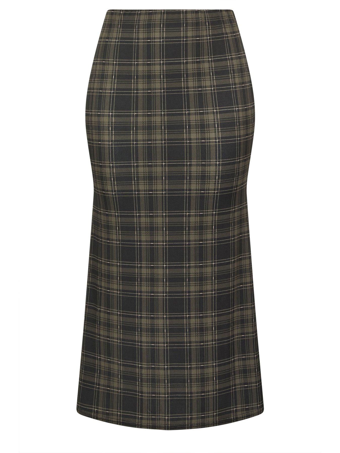 yours-curve-check-midi-skirtdetail