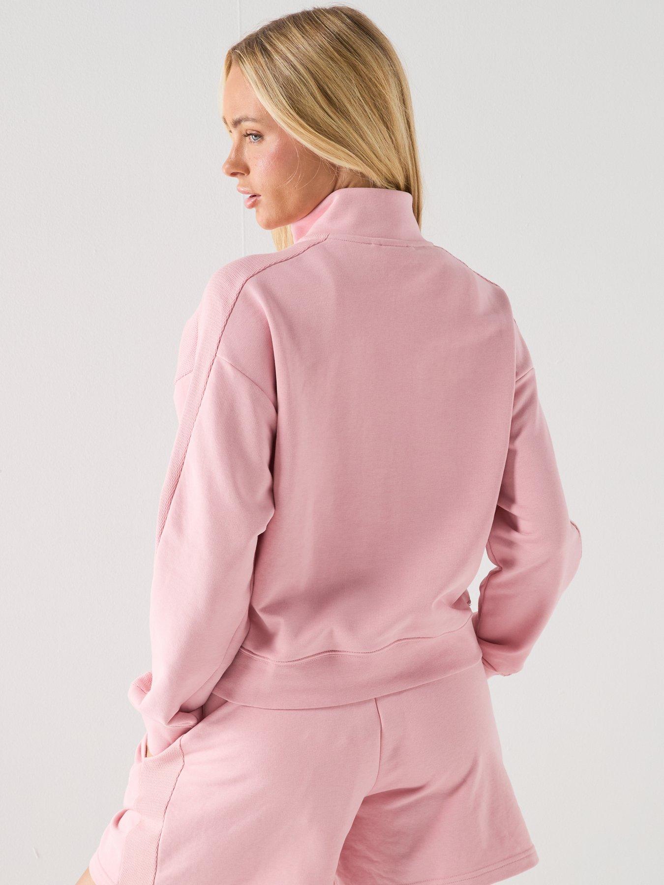 Image 2 of 5 of Puma Womens Class Relaxed Half-Zip Crew - Pink