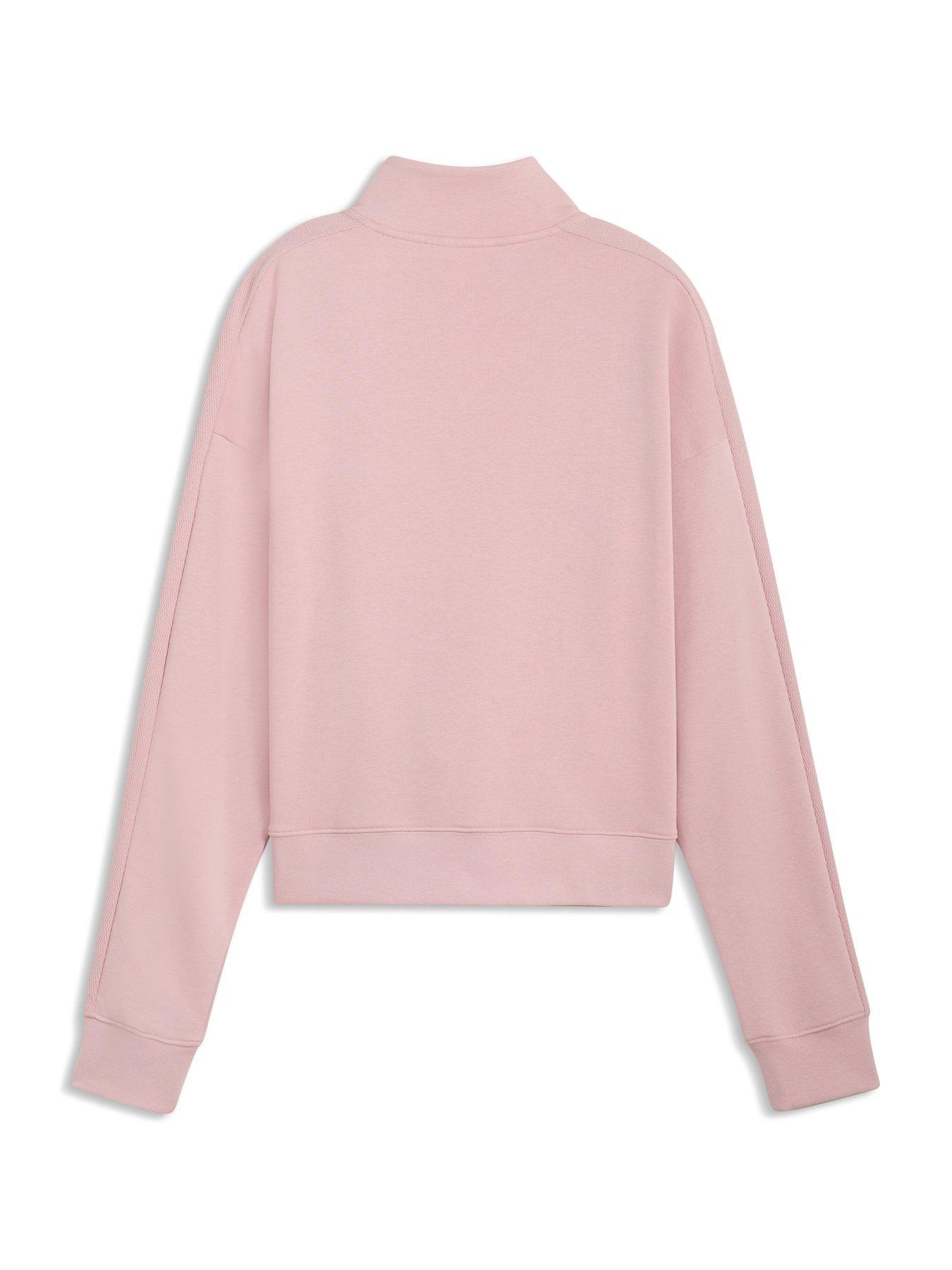 Image 5 of 5 of Puma Womens Class Relaxed Half-Zip Crew - Pink