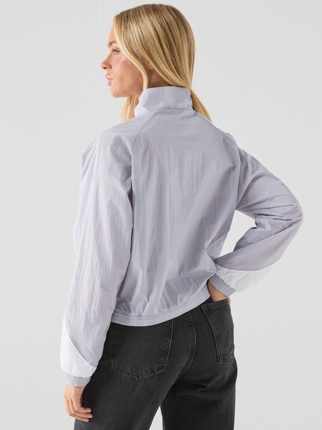 Image 2 of 6 of Puma Womens Sport Relaxed Woven Full-Zip Jacket - Silver