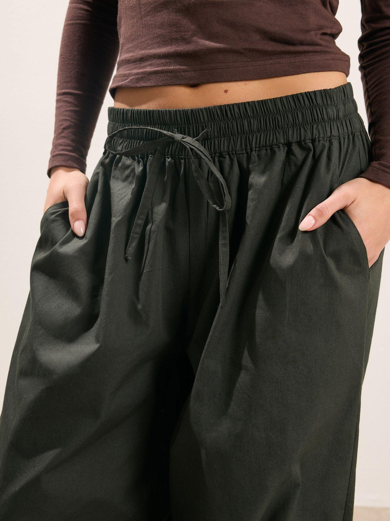 Image 4 of 5 of PixieGirl Petite Poplin Cuffed Balloon Trousers