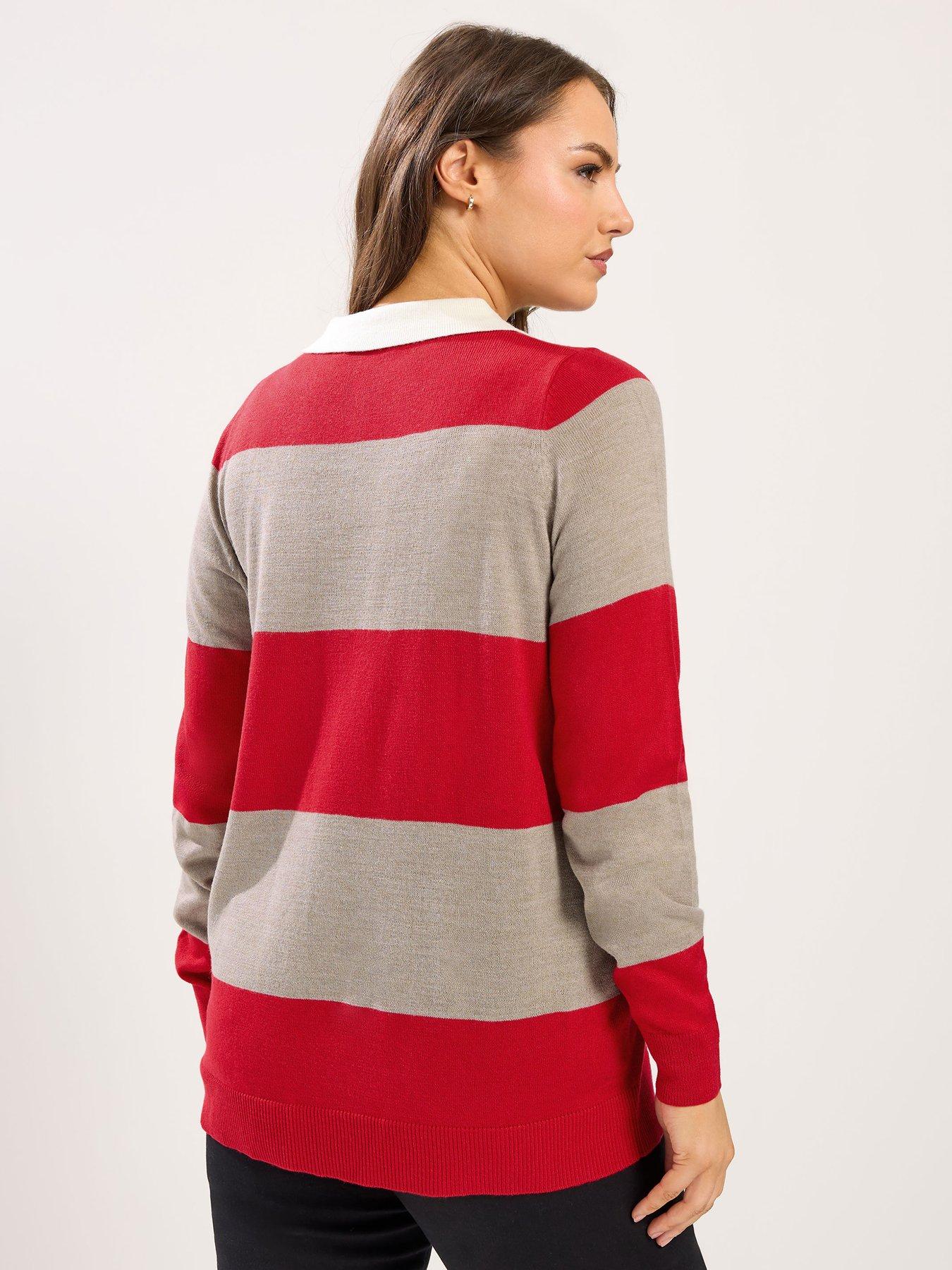 yours-curve-fine-gauge-rugby-jumper-redstillFront
