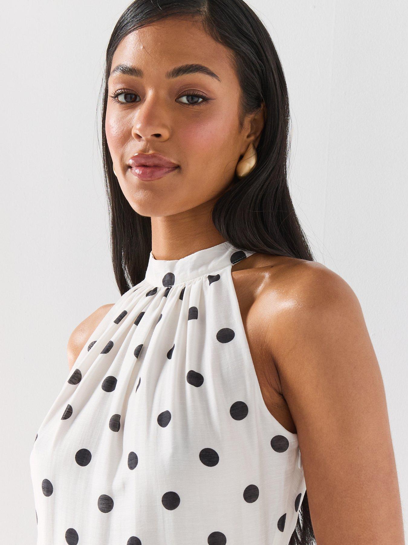Image 5 of 6 of Forever New Monroe Tier Halter Midi Dress