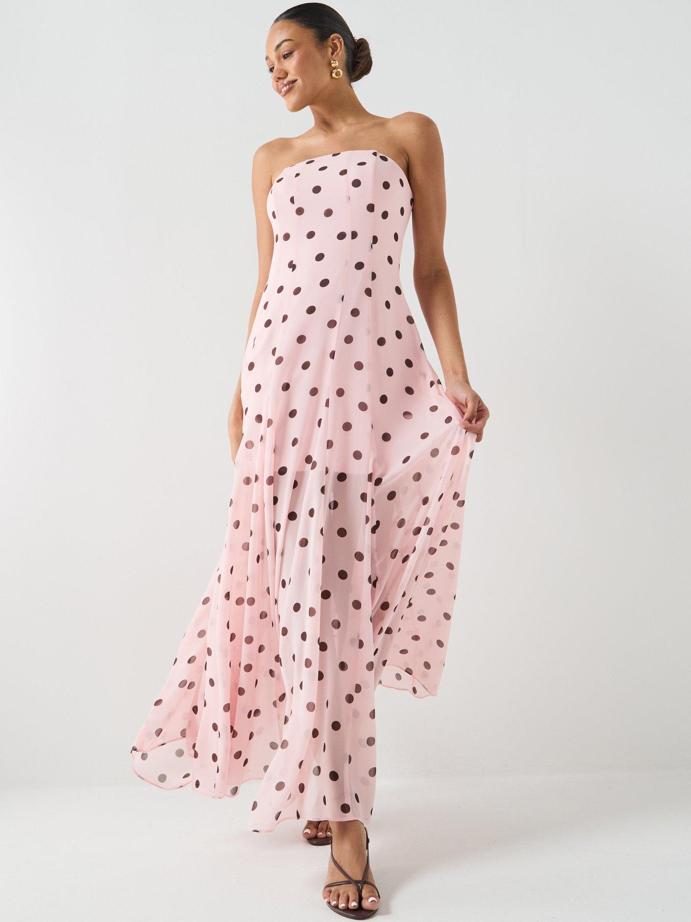 Image 1 of 6 of Forever New Kimora Strapless Midi Dress