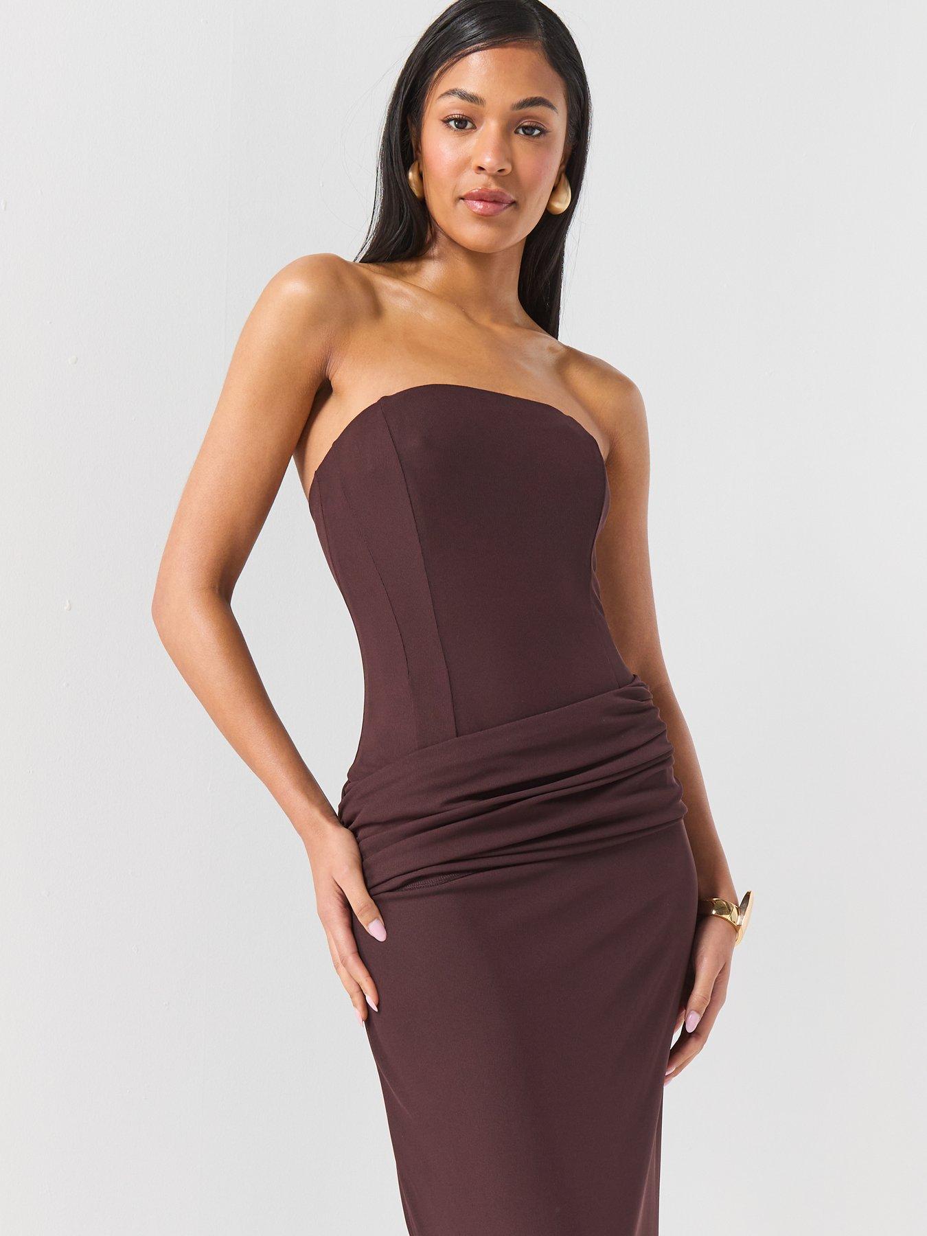 Image 4 of 6 of Forever New Kia Drape Mesh Maxi Dress