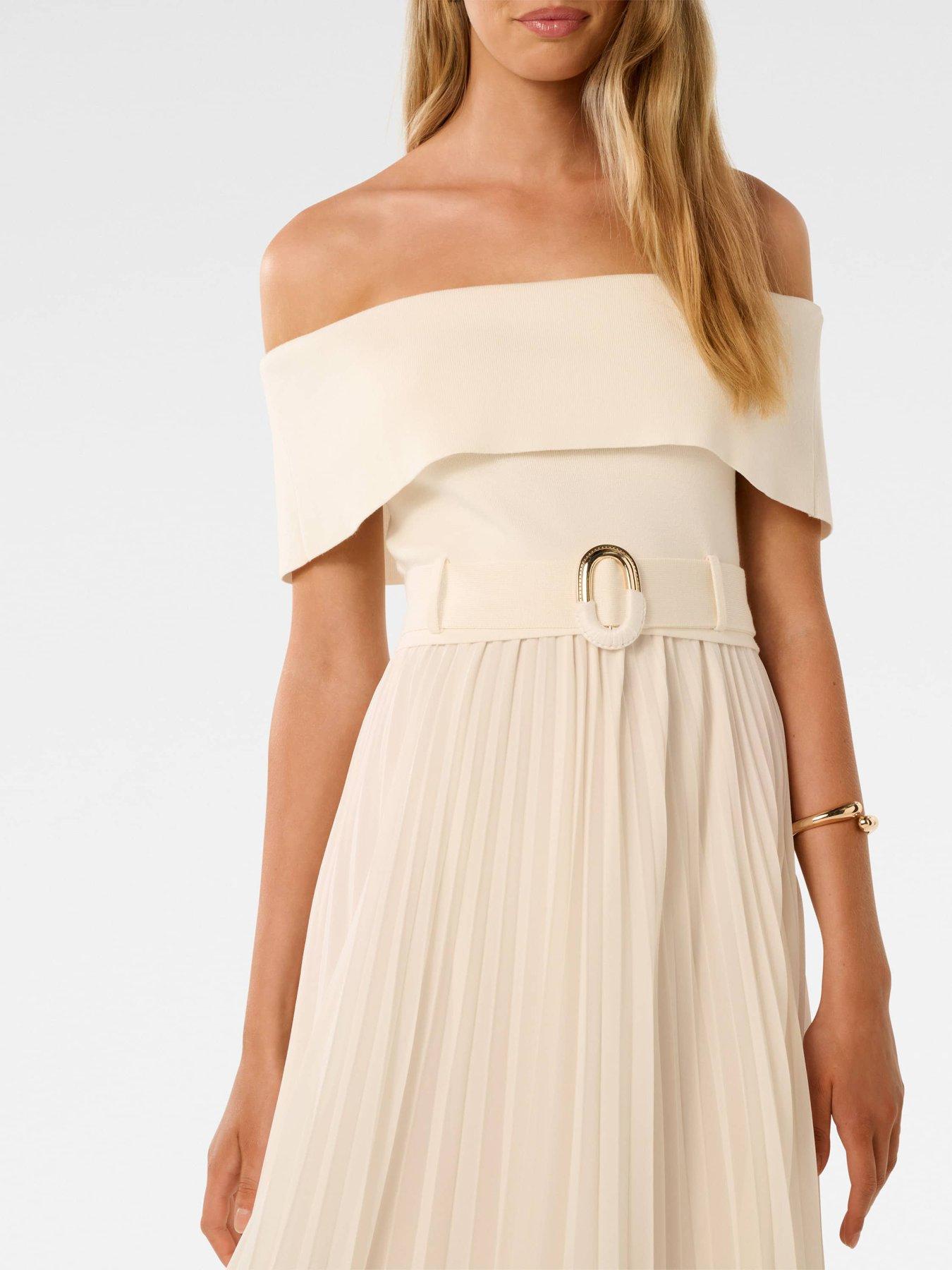 forever-new-capri-bardot-midi-dress-creamoutfit